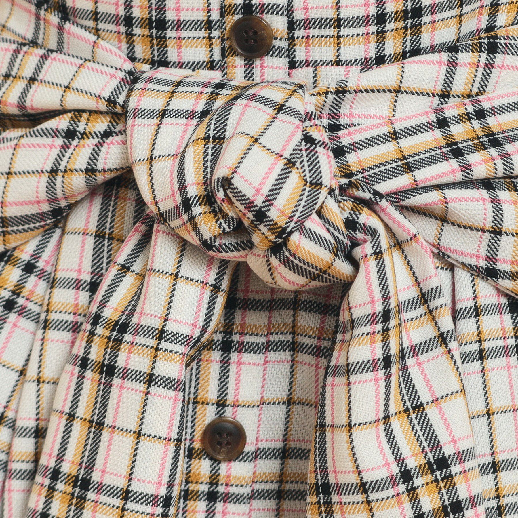 PINK-latte「【インナー付き】腰巻きネルシャツ風スカート」|スカート|