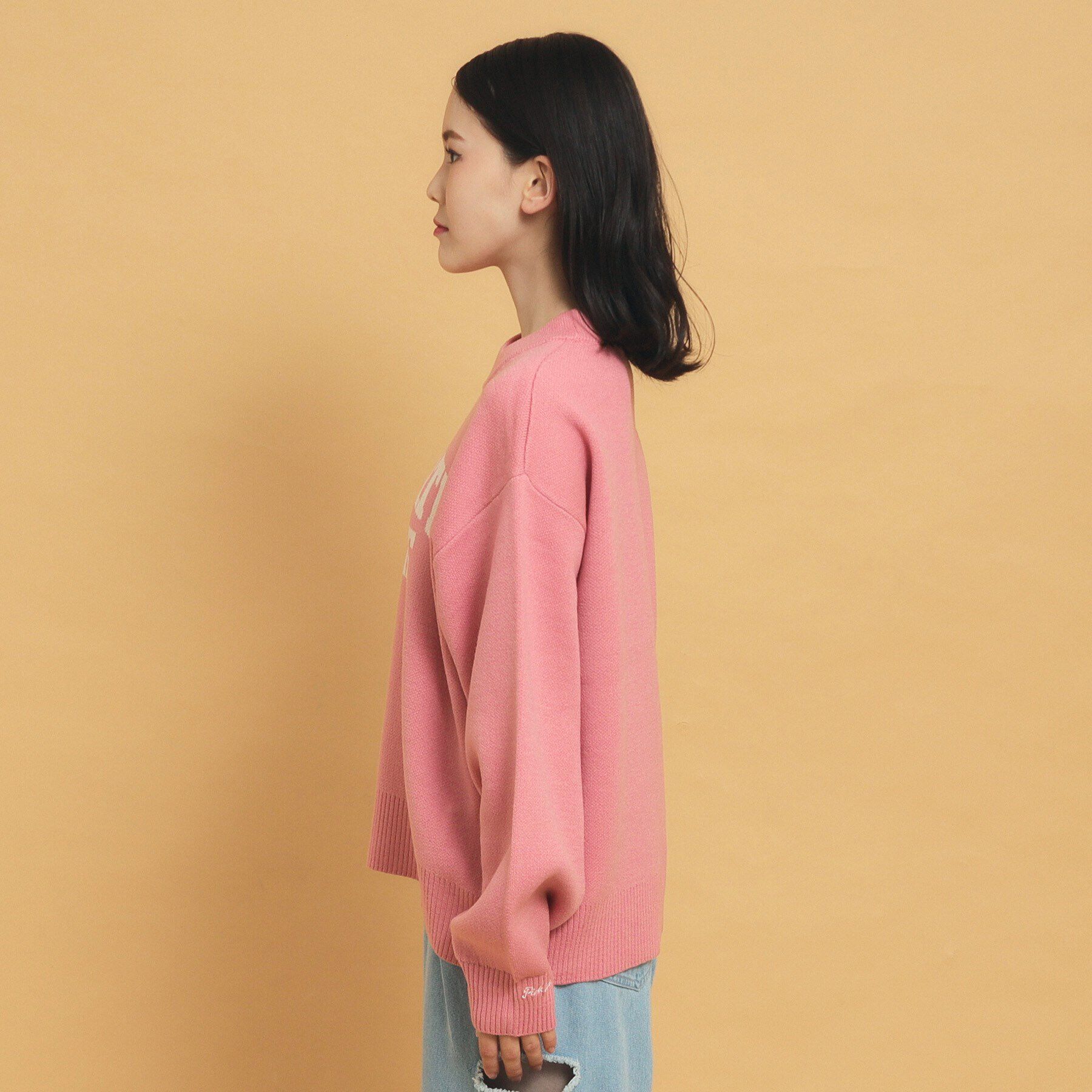 PINK-latte「【秋冬の主役級】ジャカードロゴニット」|ニット・セーター|