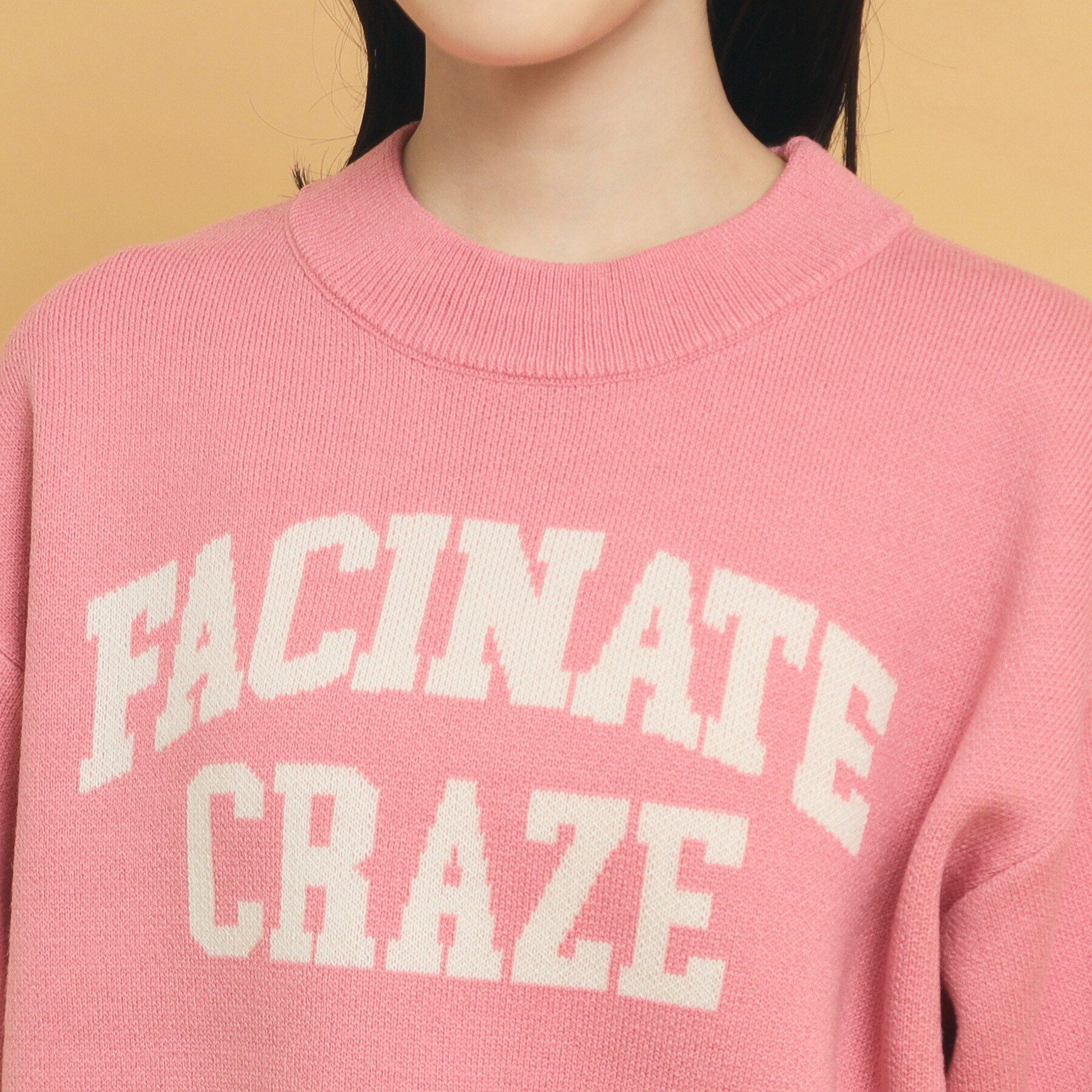 PINK-latte「【秋冬の主役級】ジャカードロゴニット」|ニット・セーター|