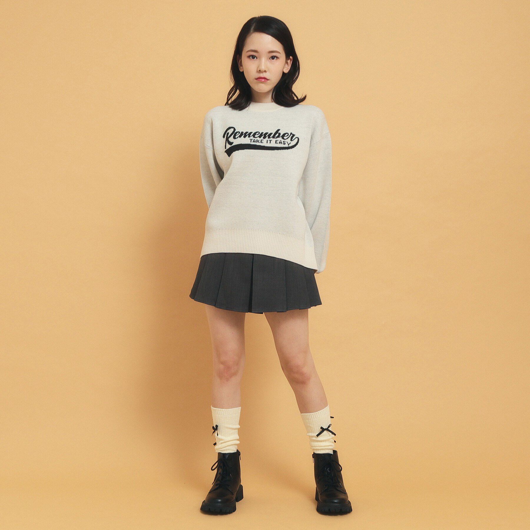 PINK-latte「【秋冬の主役級】ジャカードロゴニット」|ニット・セーター|