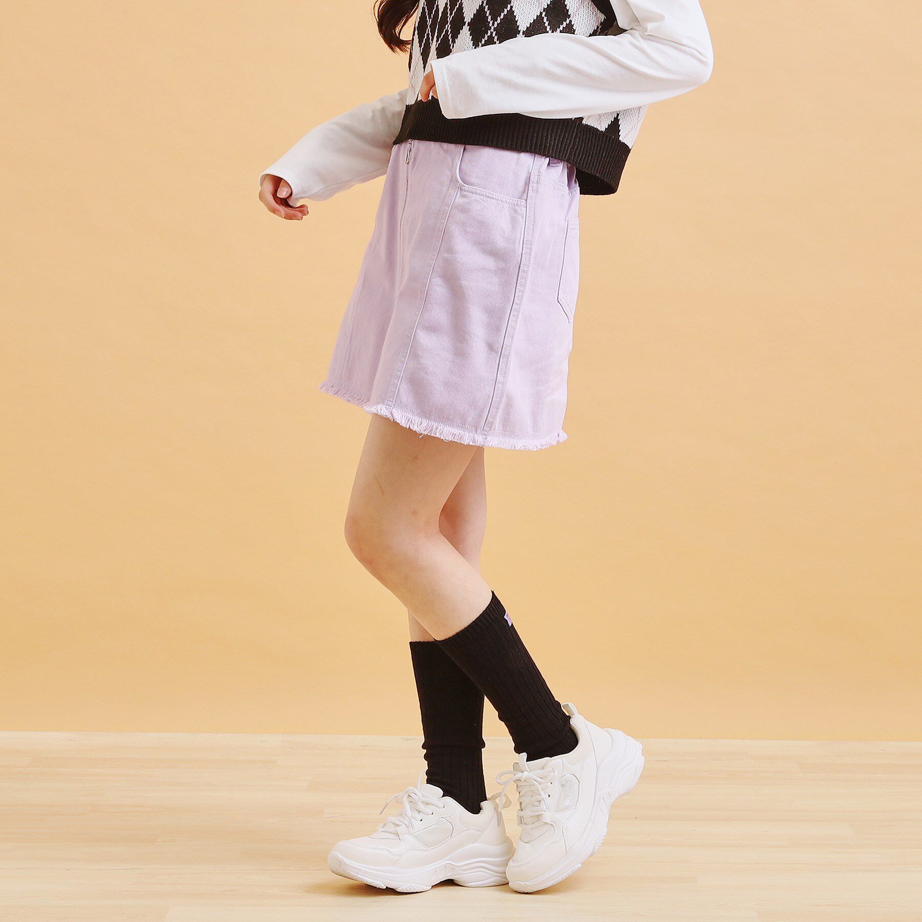 PINK-latte「リングジップ台形スカート」|スカート|