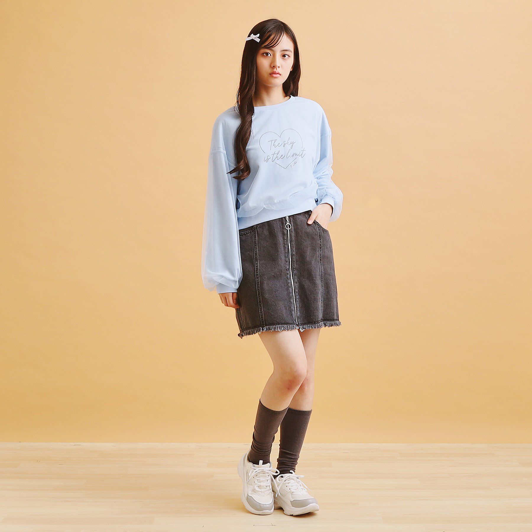 PINK-latte「リングジップ台形スカート」|スカート|