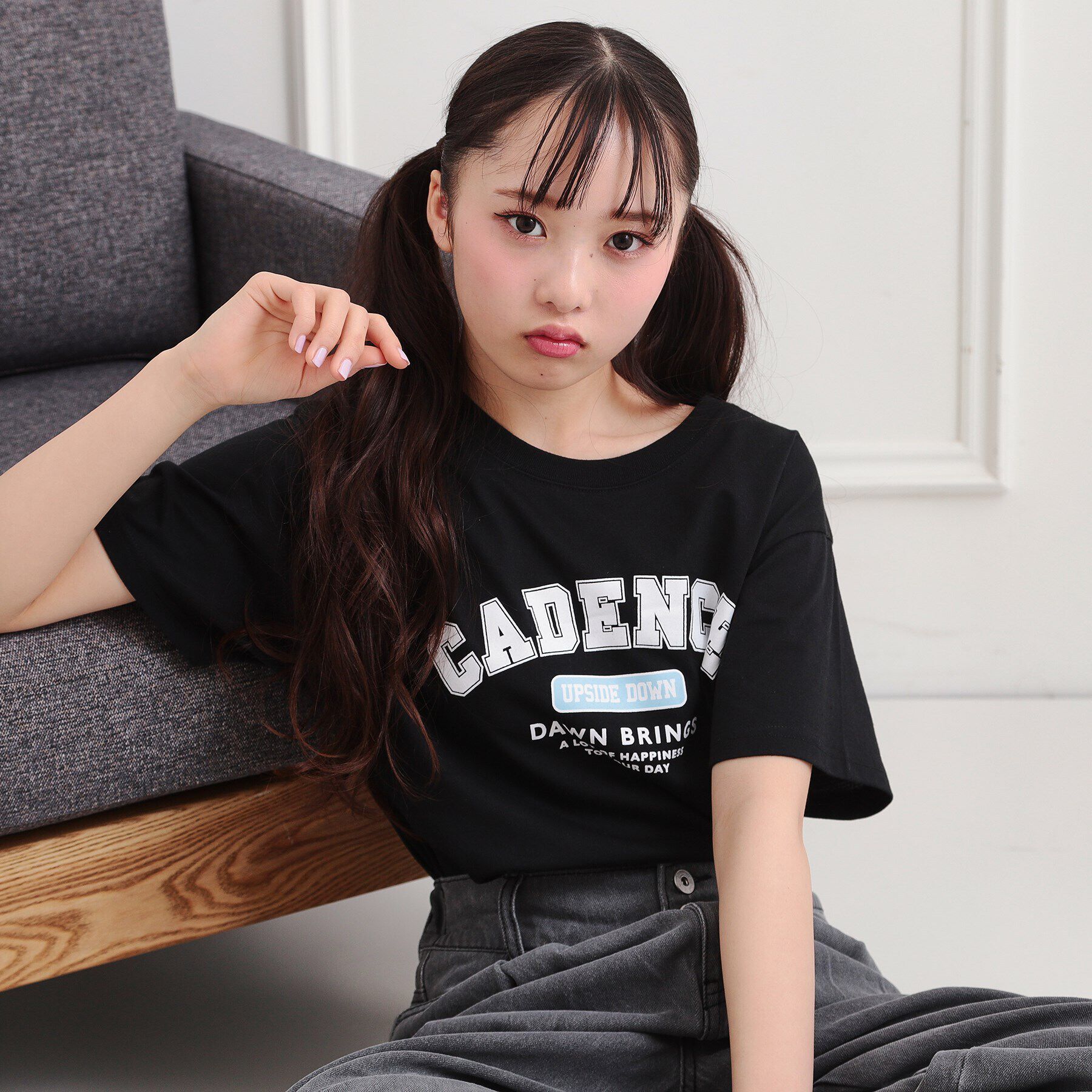 PINK-latte「カレッジプリントTシャツ」|Tシャツ・カットソー|