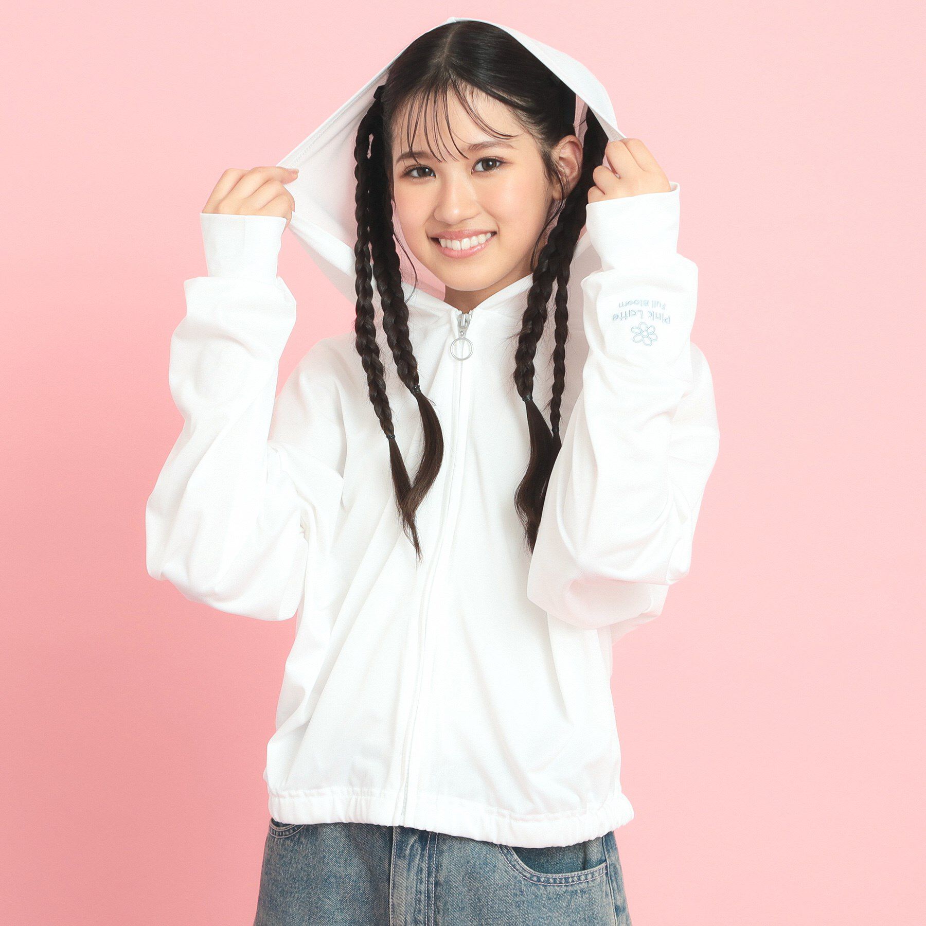 PINK-latte「シアーカノコパーカ」|パーカー|オフホワイト(003