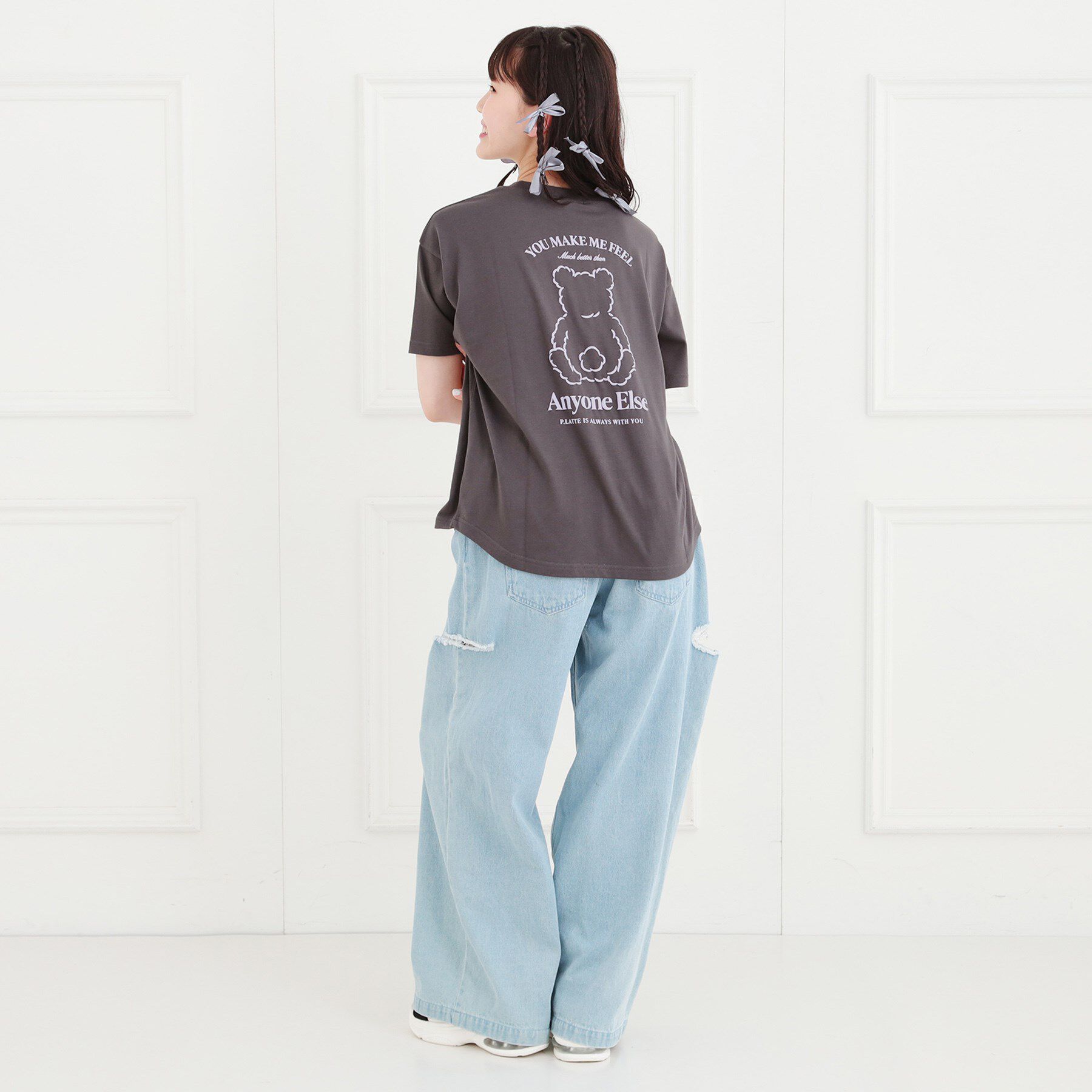 PINK-latte「くまちゃんTシャツ」|Tシャツ・カットソー|