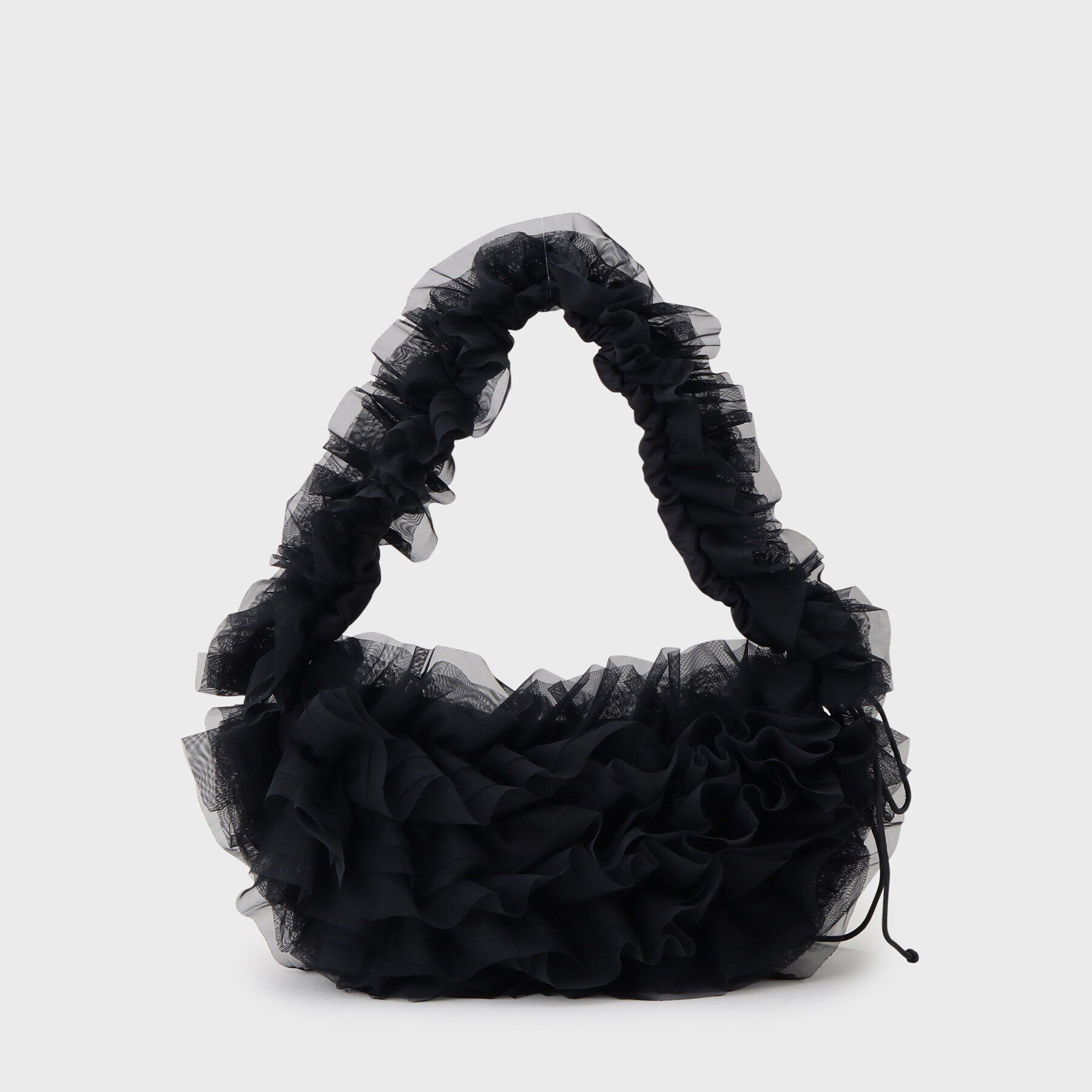 THE SHOP TK「チュールフリルバッグ」|ショルダー・メッセンジャー|ブラック(019)