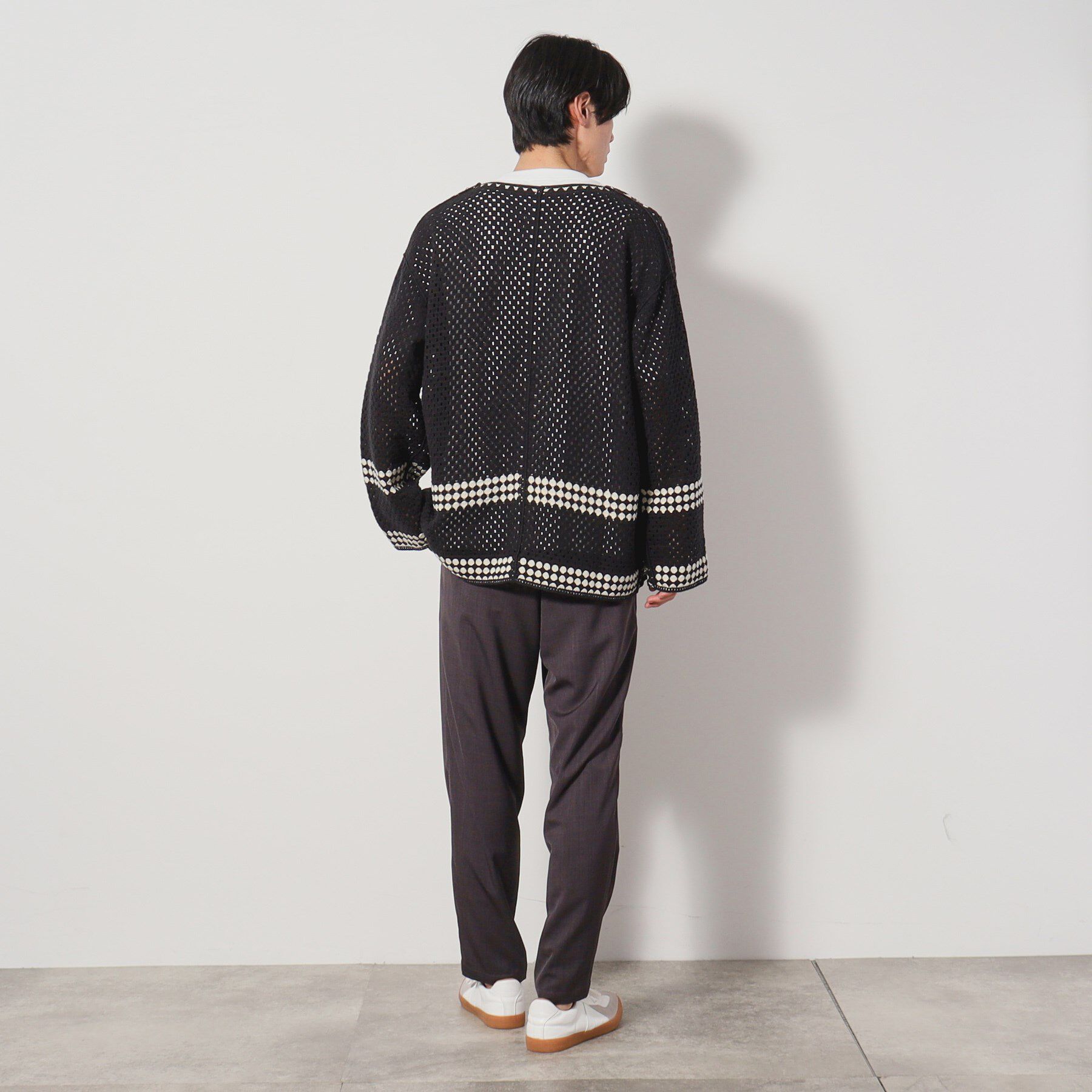 THE SHOP TK「クロシェ編み風ニットカーディガン」|カーディガン|