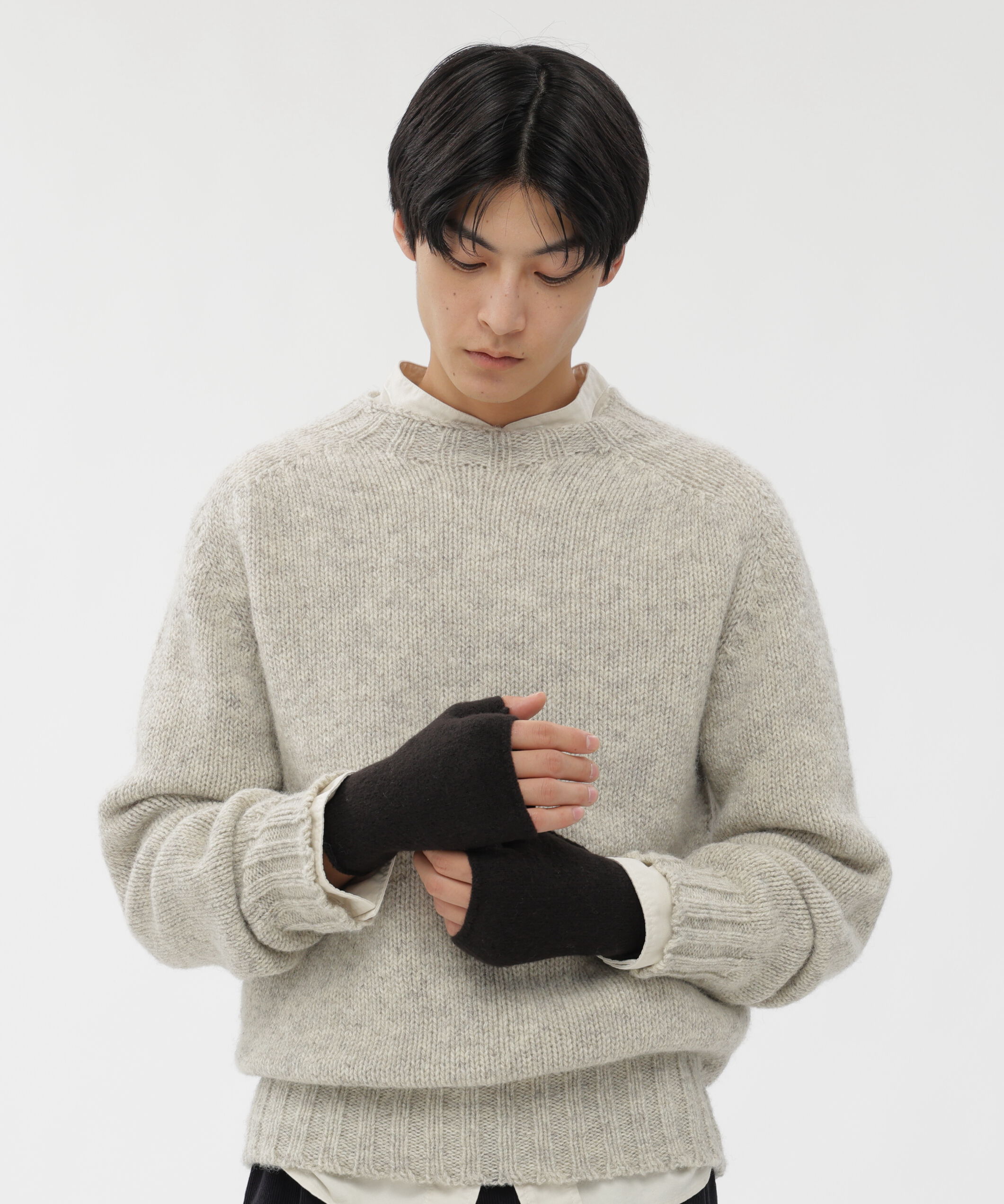 MHL.「FELTED DRY WOOL」|手袋|