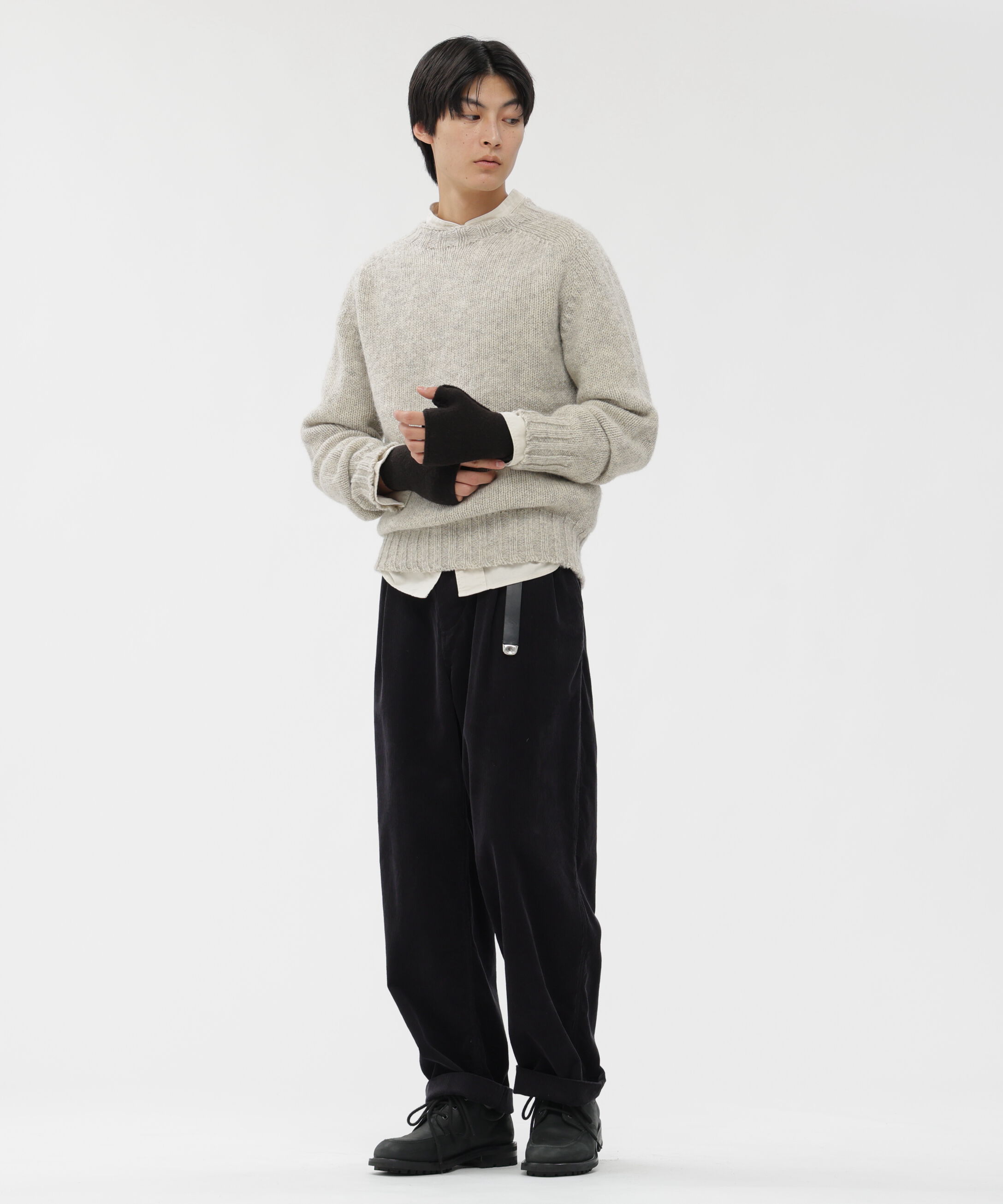 MHL.「FELTED DRY WOOL」|手袋|