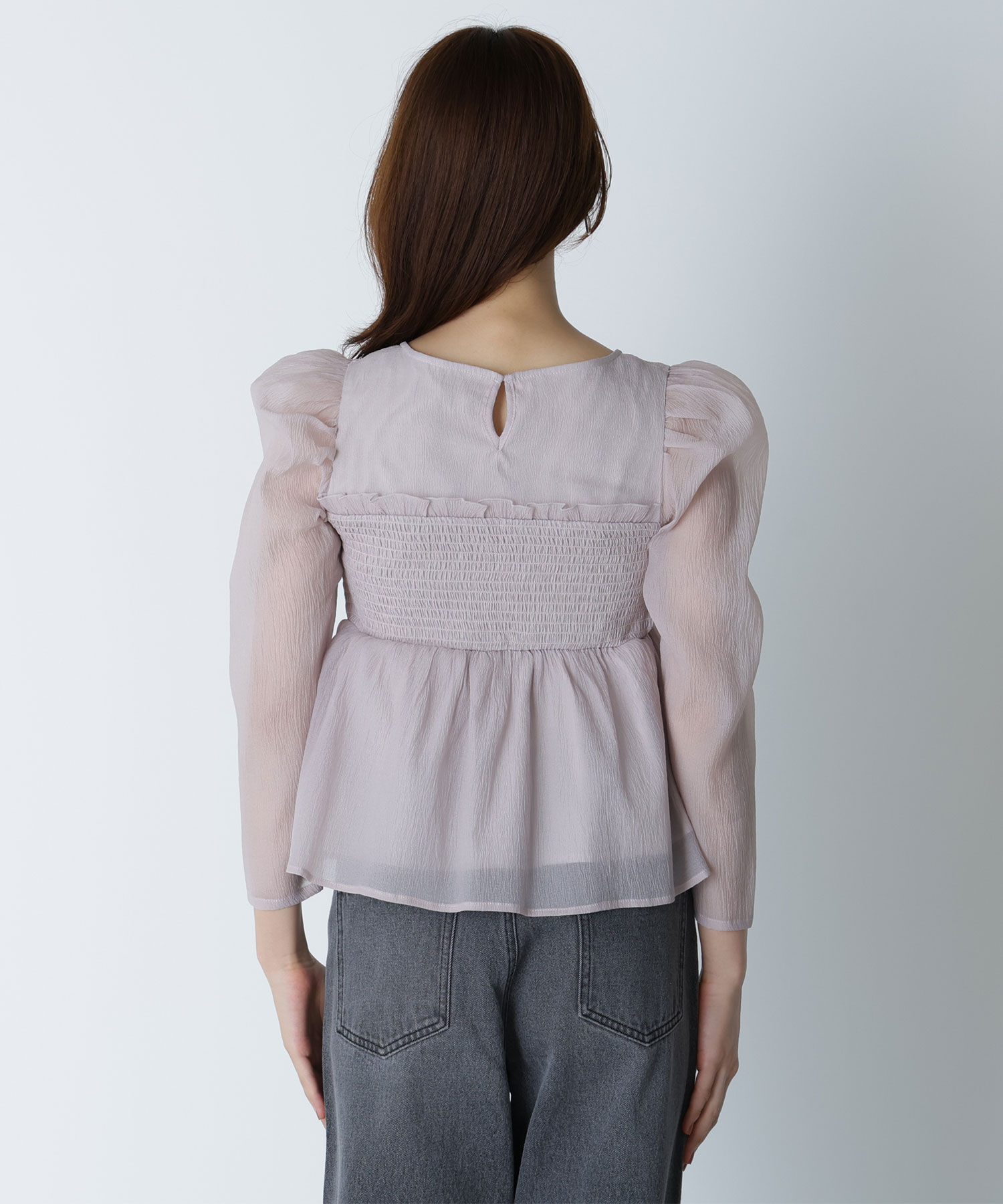  「ペプラムシャーリングブラウス」|シャツ・ブラウス|