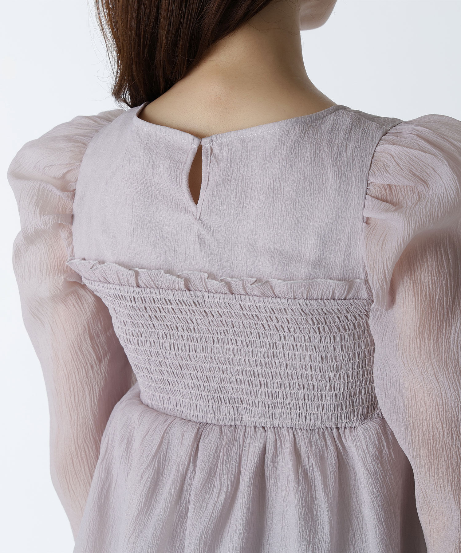  「ペプラムシャーリングブラウス」|シャツ・ブラウス|