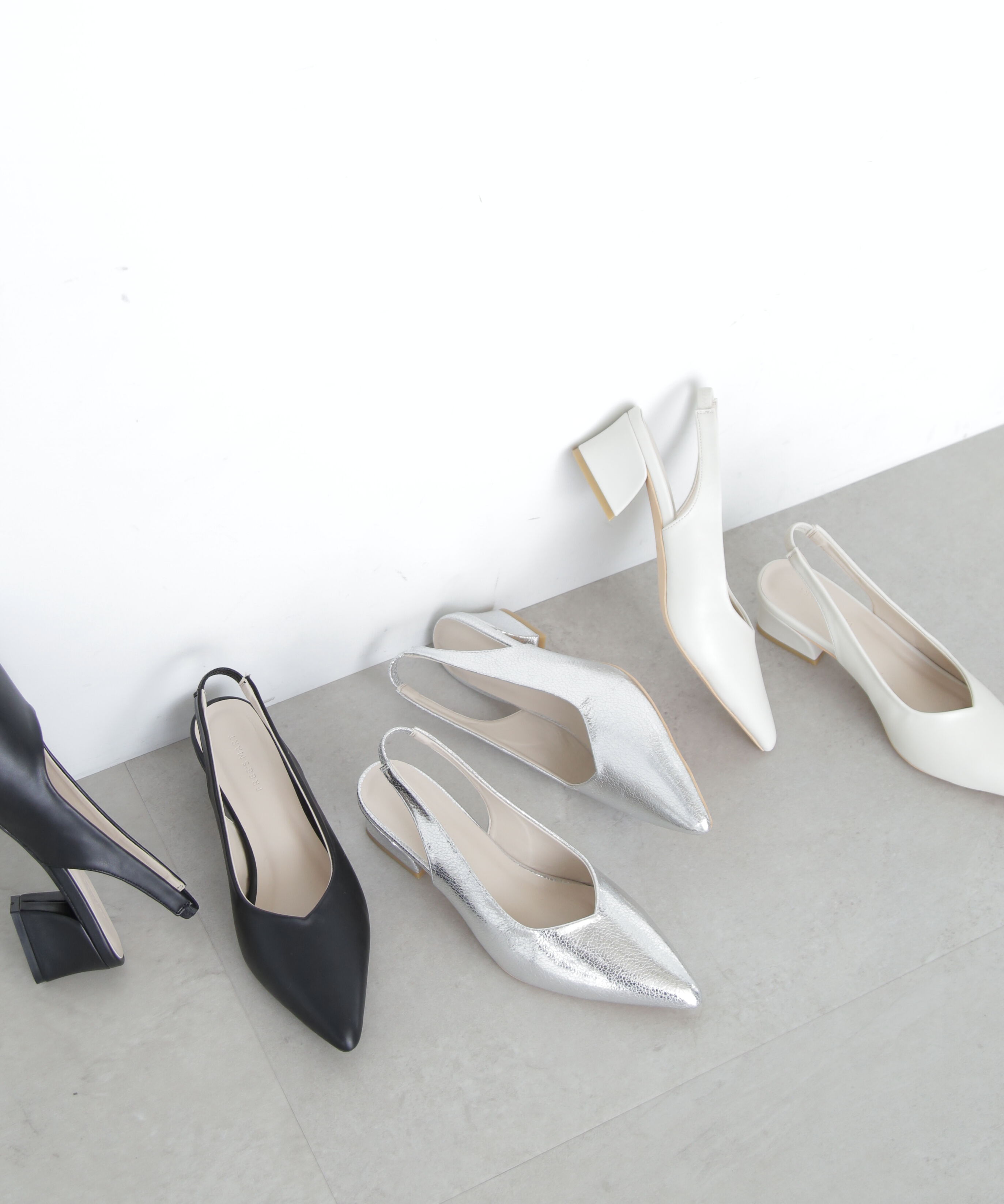  「バッグストラップパンプス」|その他|シルバー