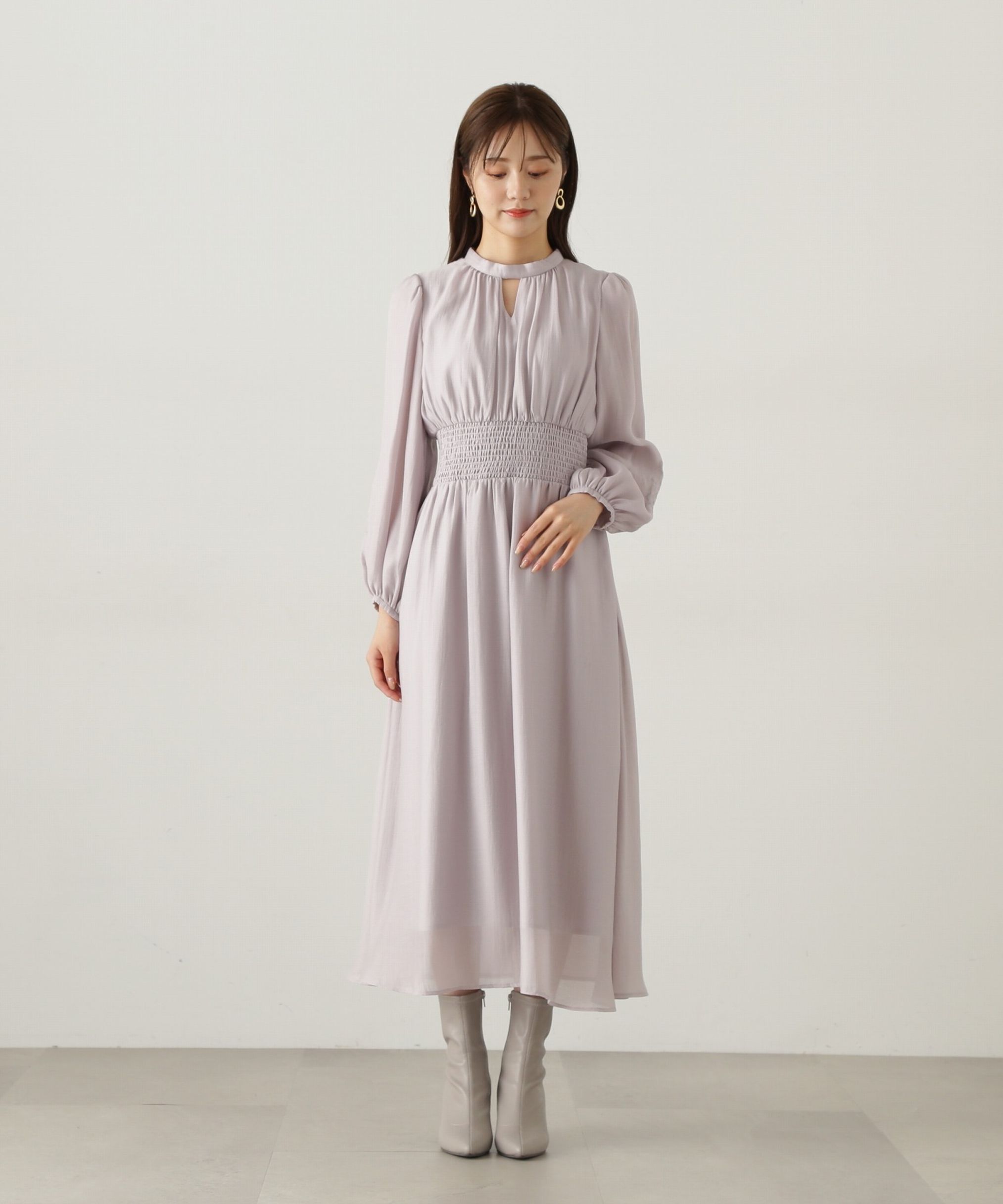 PROPORTION BODY DRESSING「スリーブエンブロイダリーワンピース　24AW」|ワンピース|