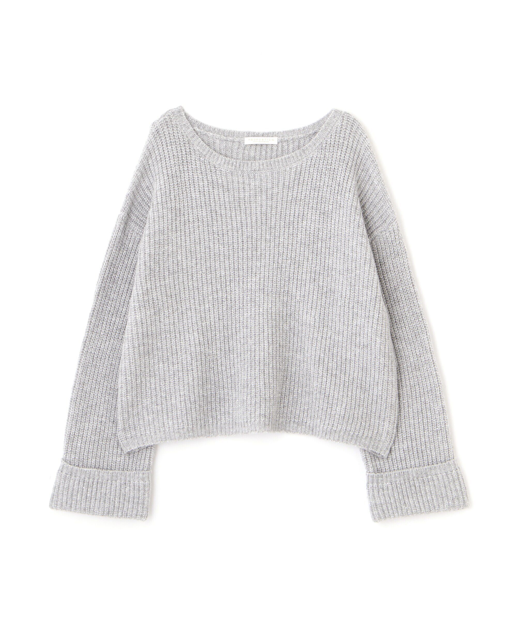 PROPORTION BODY DRESSING「スパンコール畦ニット WEB限定カラー：ブルー　24AW」|ニット・セーター|