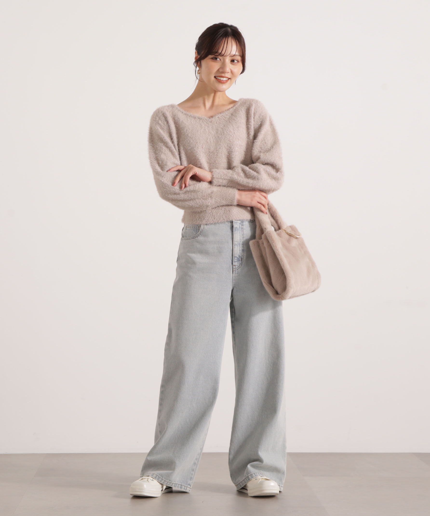 PROPORTION BODY DRESSING「ミニシャギーハートネックニット 25AW」|ニット・セーター|