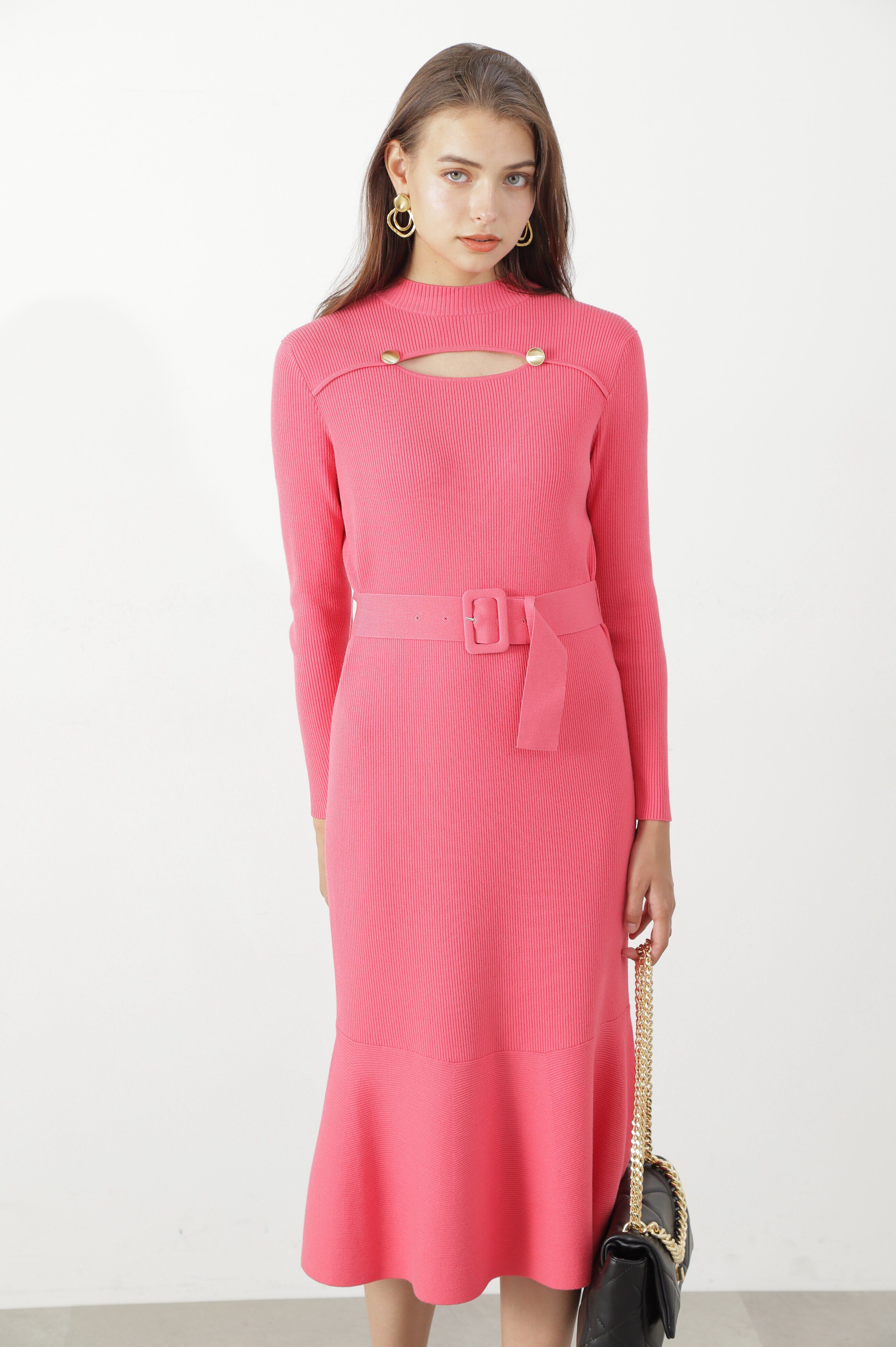  「◆カットアウトマーメイドワンピース」|ワンピース|ピンク