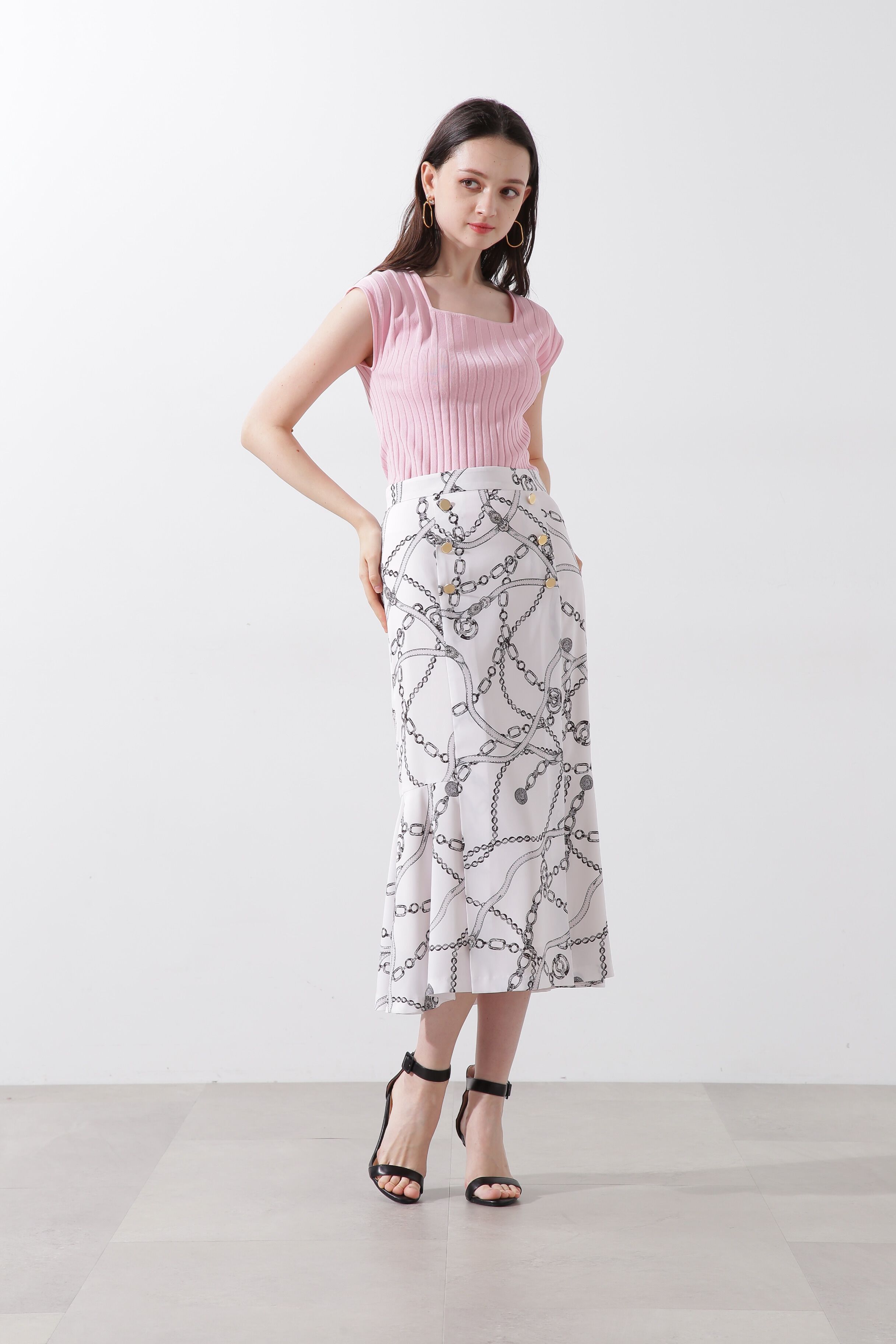  「スクエアネックニットトップス」|ニット・セーター|