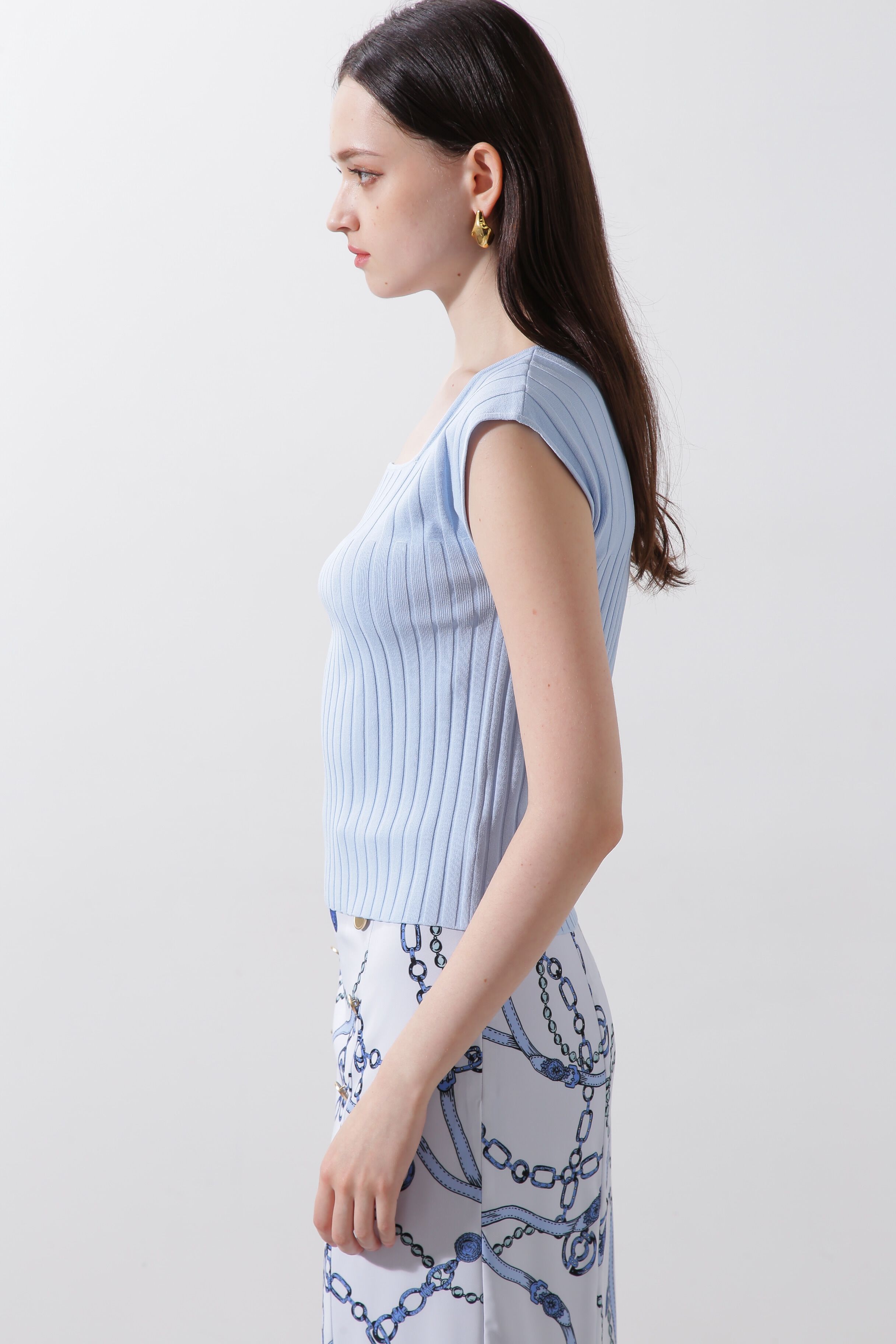  「スクエアネックニットトップス」|ニット・セーター|