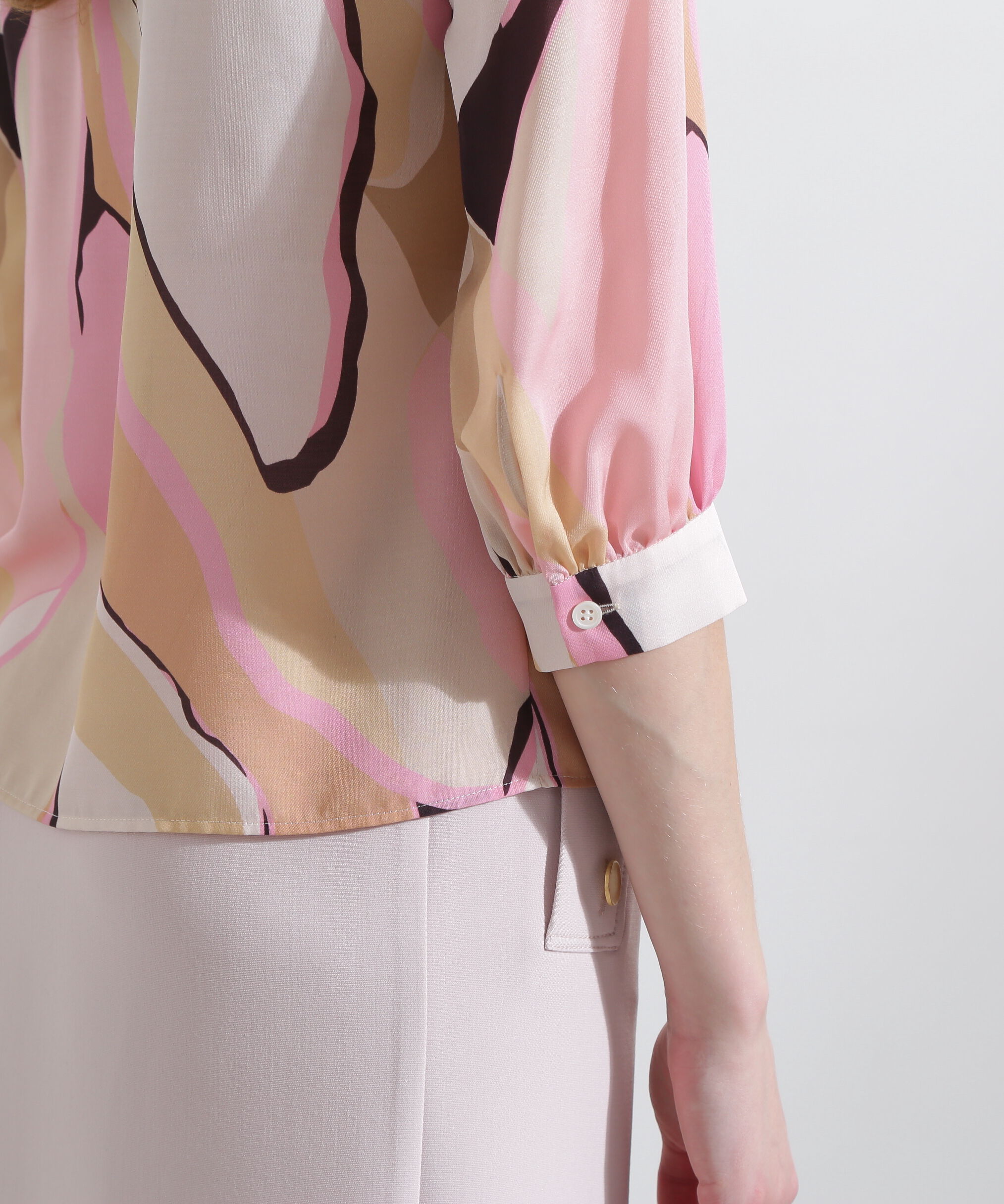  「◆マルチカラープリントブラウス」|シャツ・ブラウス|