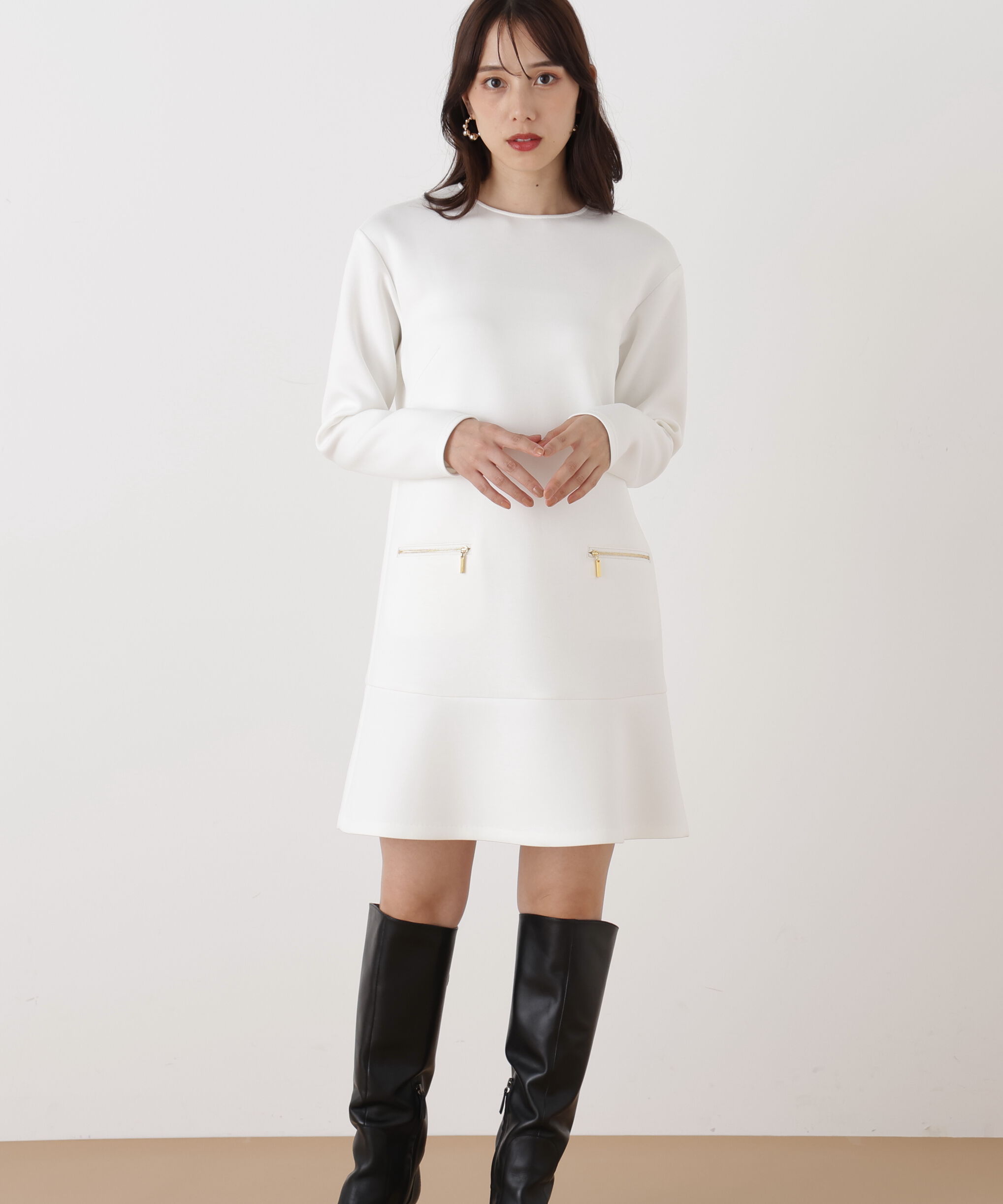  「◆ダンボールニットミニワンピース」|ワンピース|