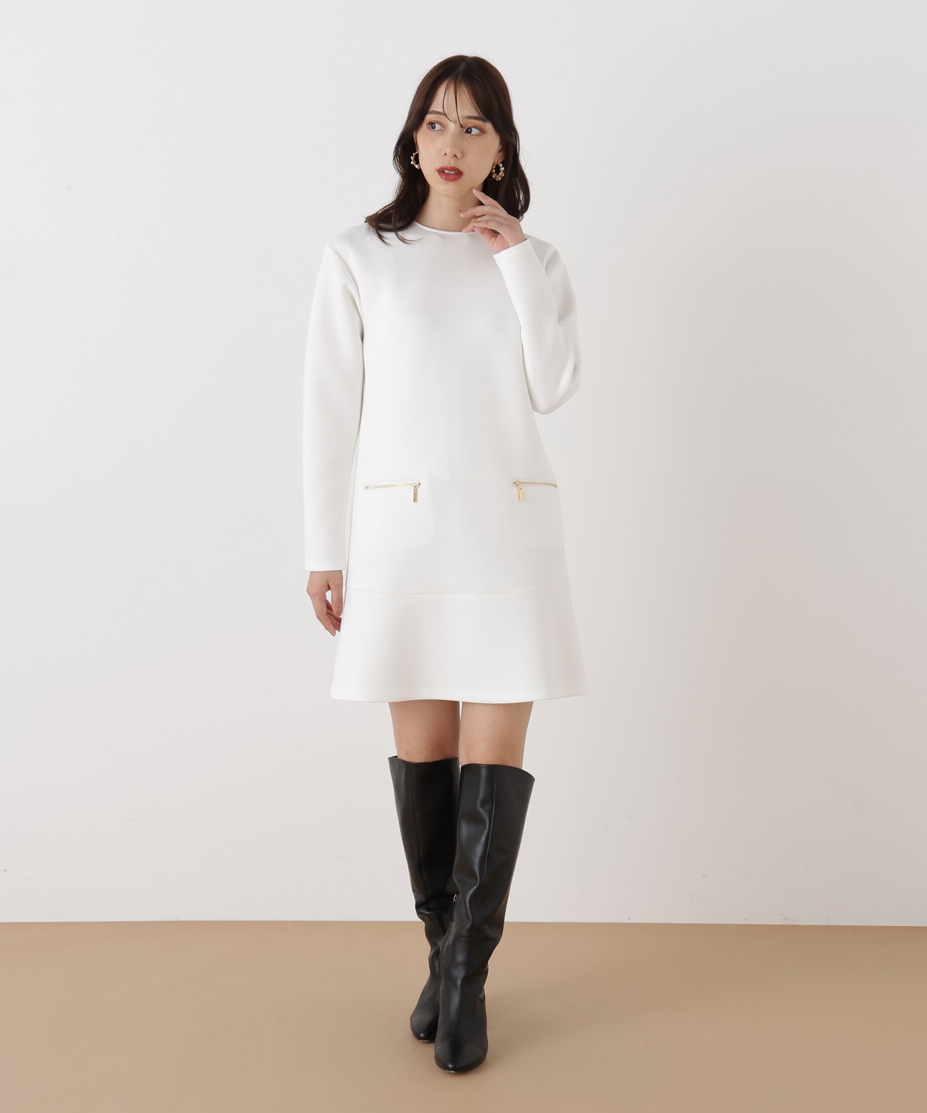  「◆ダンボールニットミニワンピース」|ワンピース|