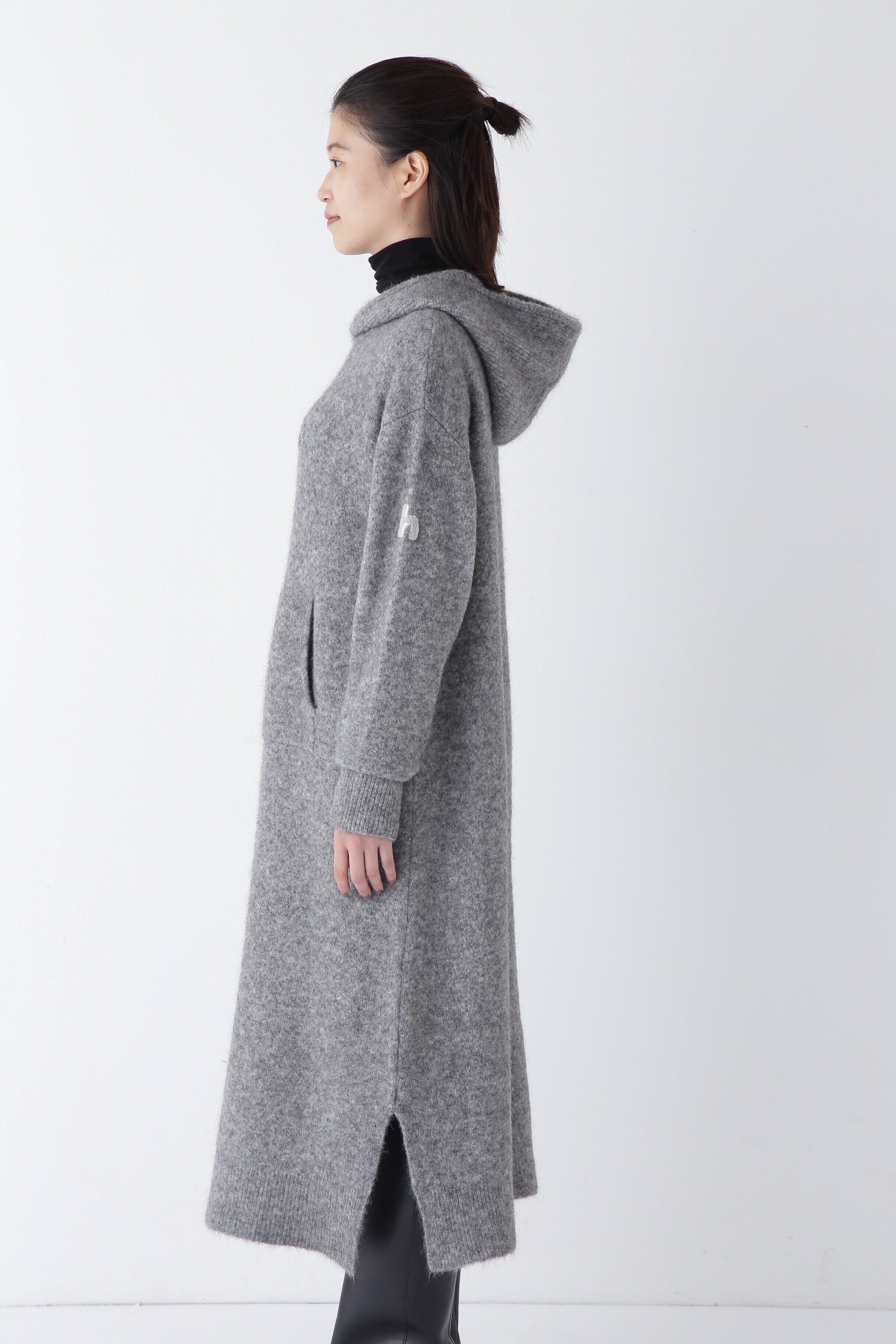  「◆モヘア混フーディーニットワンピース」|ワンピース|