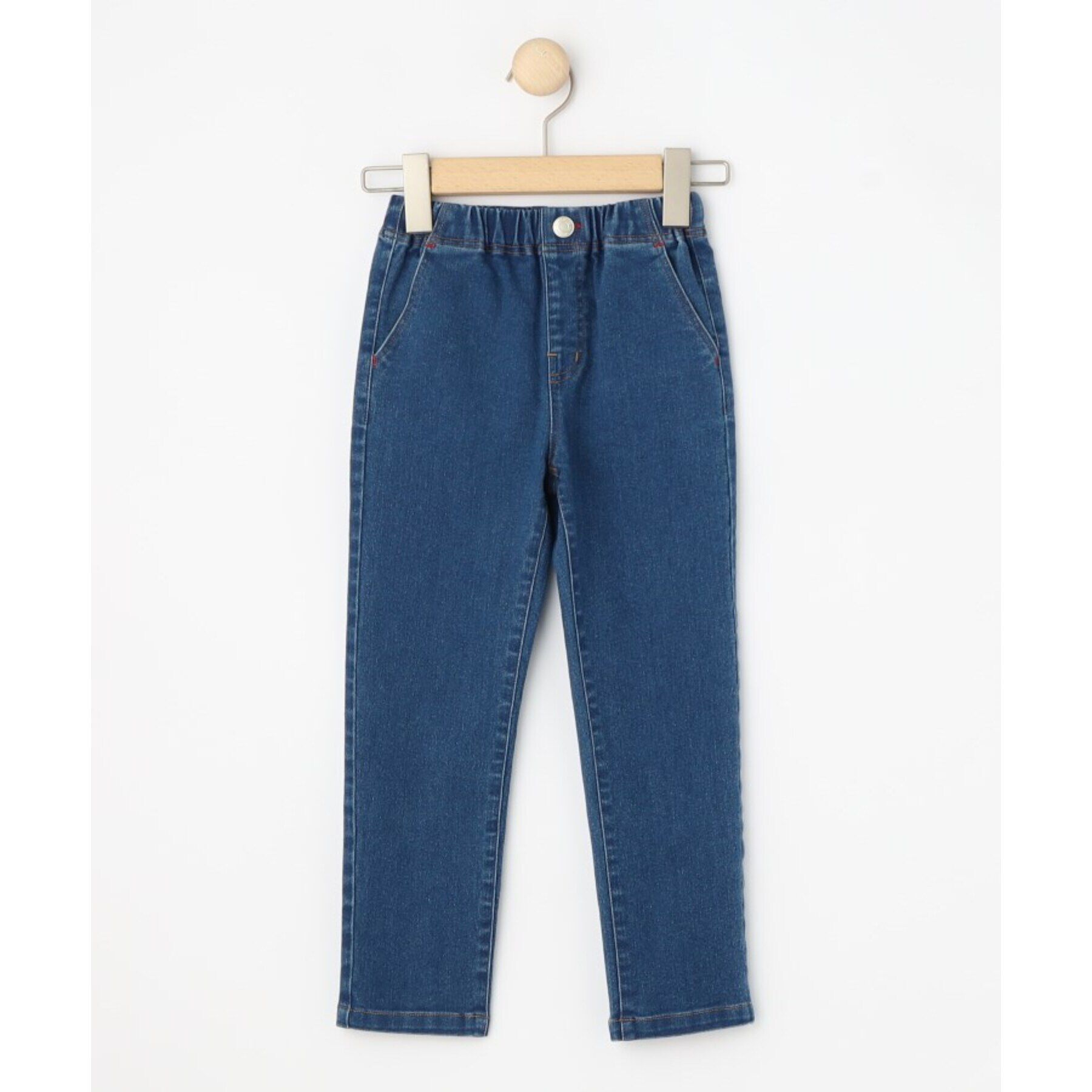 SHOO･LA･RUE「【100-150cm/洗える/男女兼用】ストレッチ デニムスキニーパンツ」|その他|