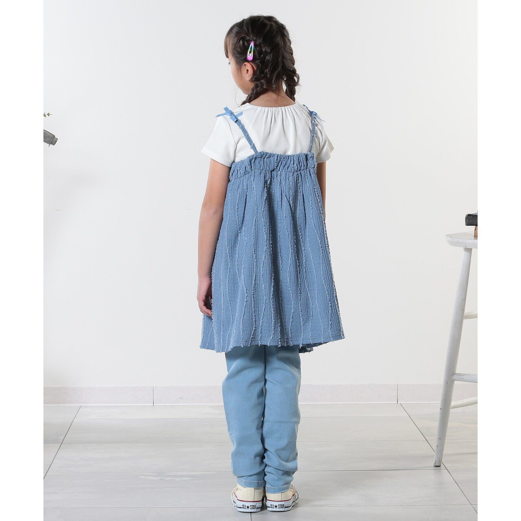 SHOO･LA･RUE「【100-150cm/洗える/男女兼用】ストレッチ デニムスキニーパンツ」|その他|