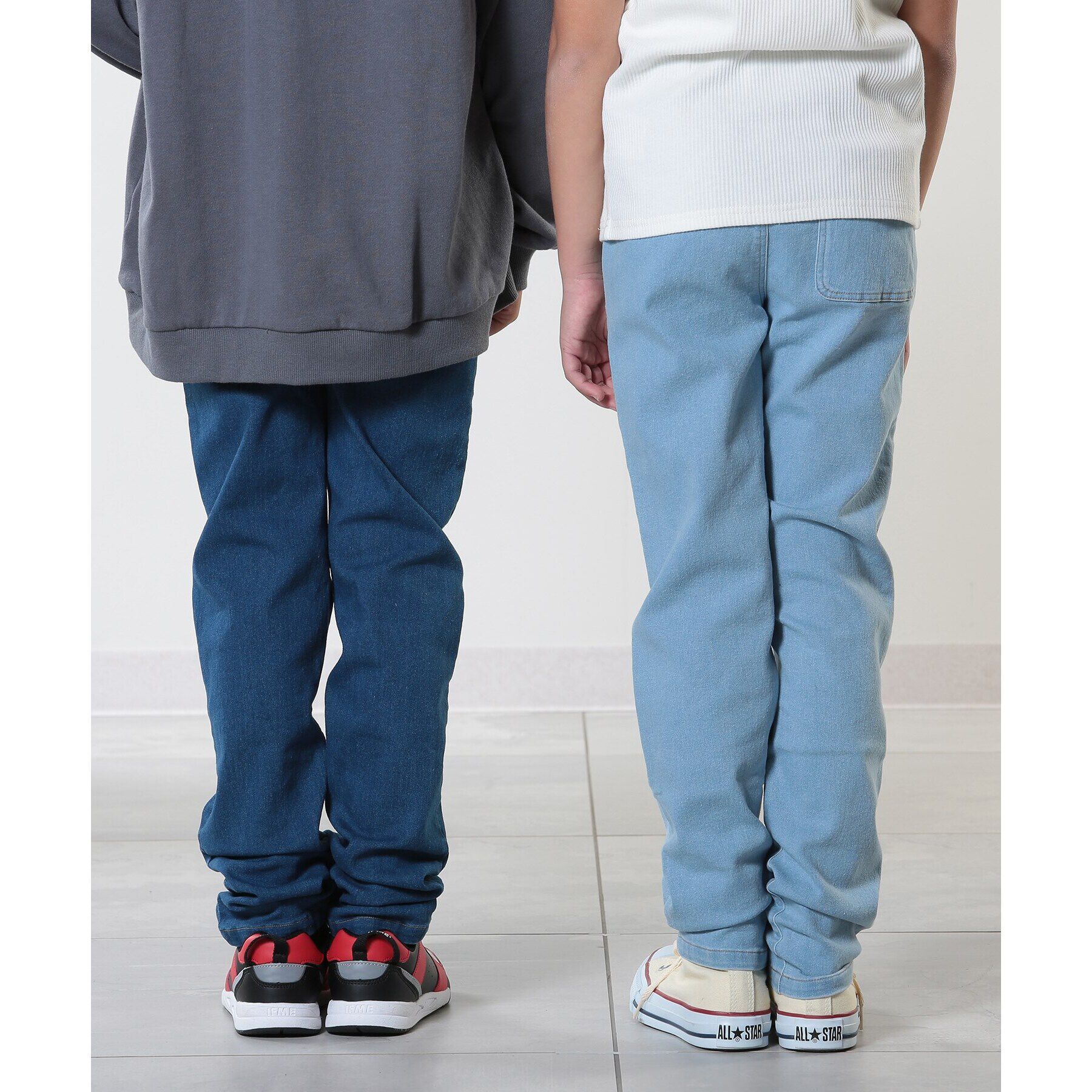 SHOO･LA･RUE「【100-150cm/洗える/男女兼用】ストレッチ デニムスキニーパンツ」|その他|