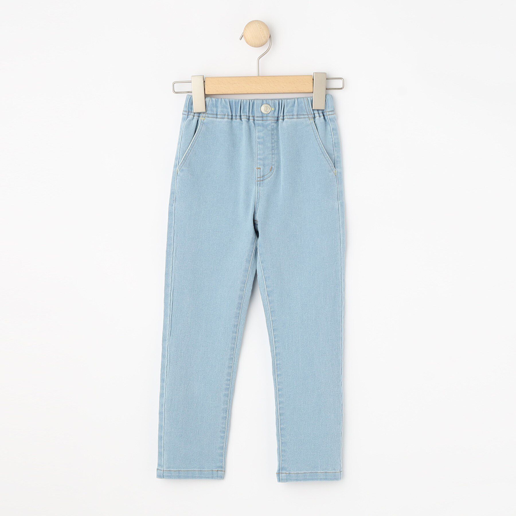 SHOO･LA･RUE「【100-150cm/洗える/男女兼用】ストレッチ デニムスキニーパンツ」|その他|