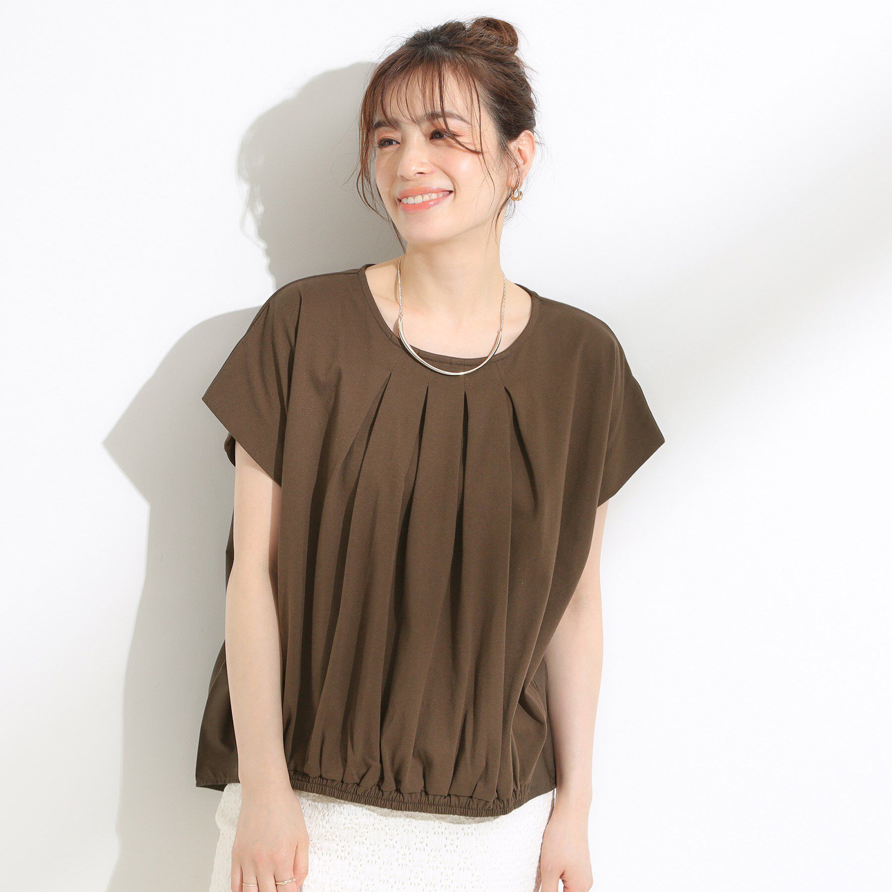 SHOO･LA･RUE「インせず決まる 異素材使い デザイントップス」|Tシャツ・カットソー|