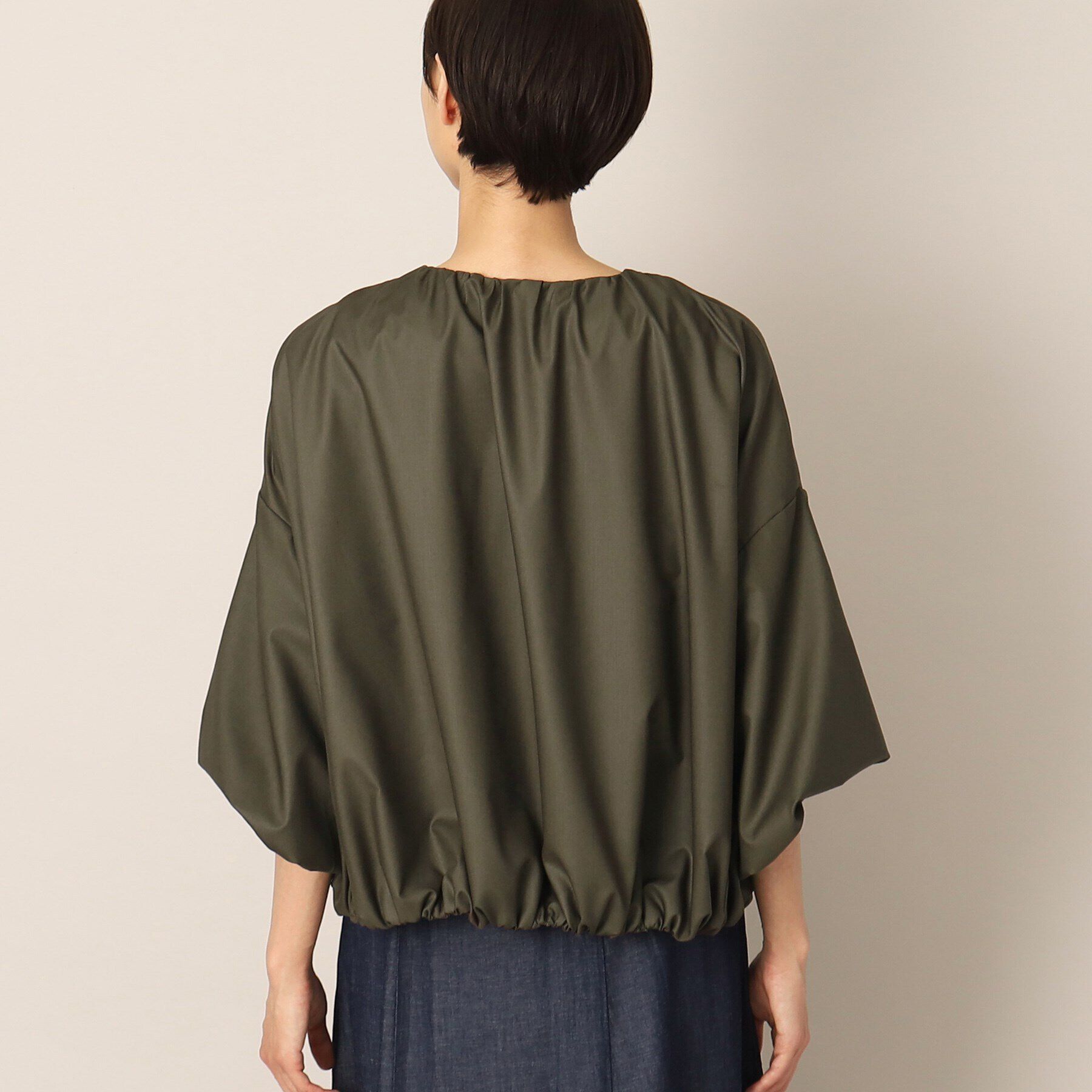 Dessin「【洗える】バルーンスリーブライトブルゾン」|カーディガン|