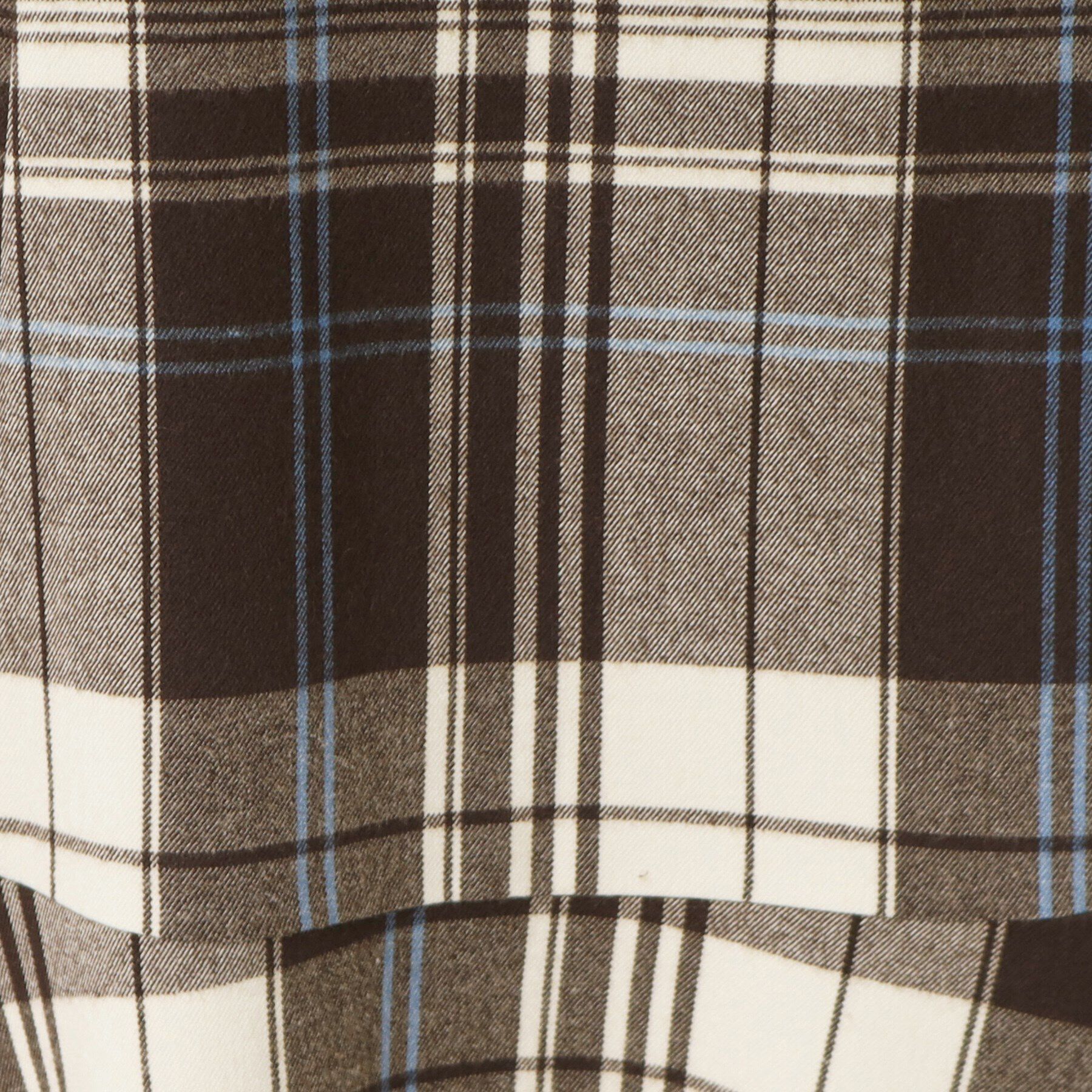 Dessin「【後ろゴム・洗える】起毛チェック柄切り替えフレアスカート（XS～L）」|スカート|