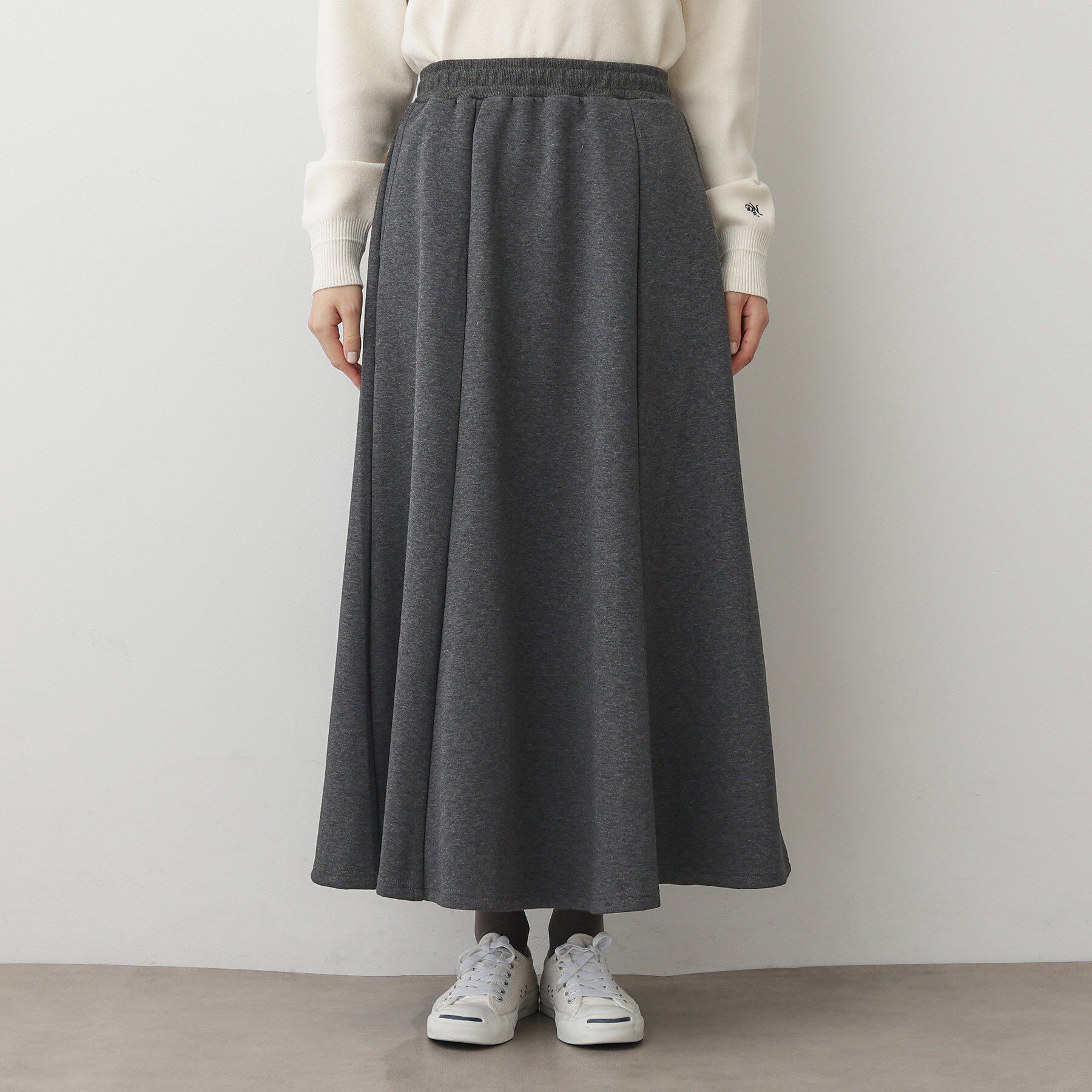 Dessin「【ウエストゴム/洗える】ダンボールコットンフレアスカート」|スカート|