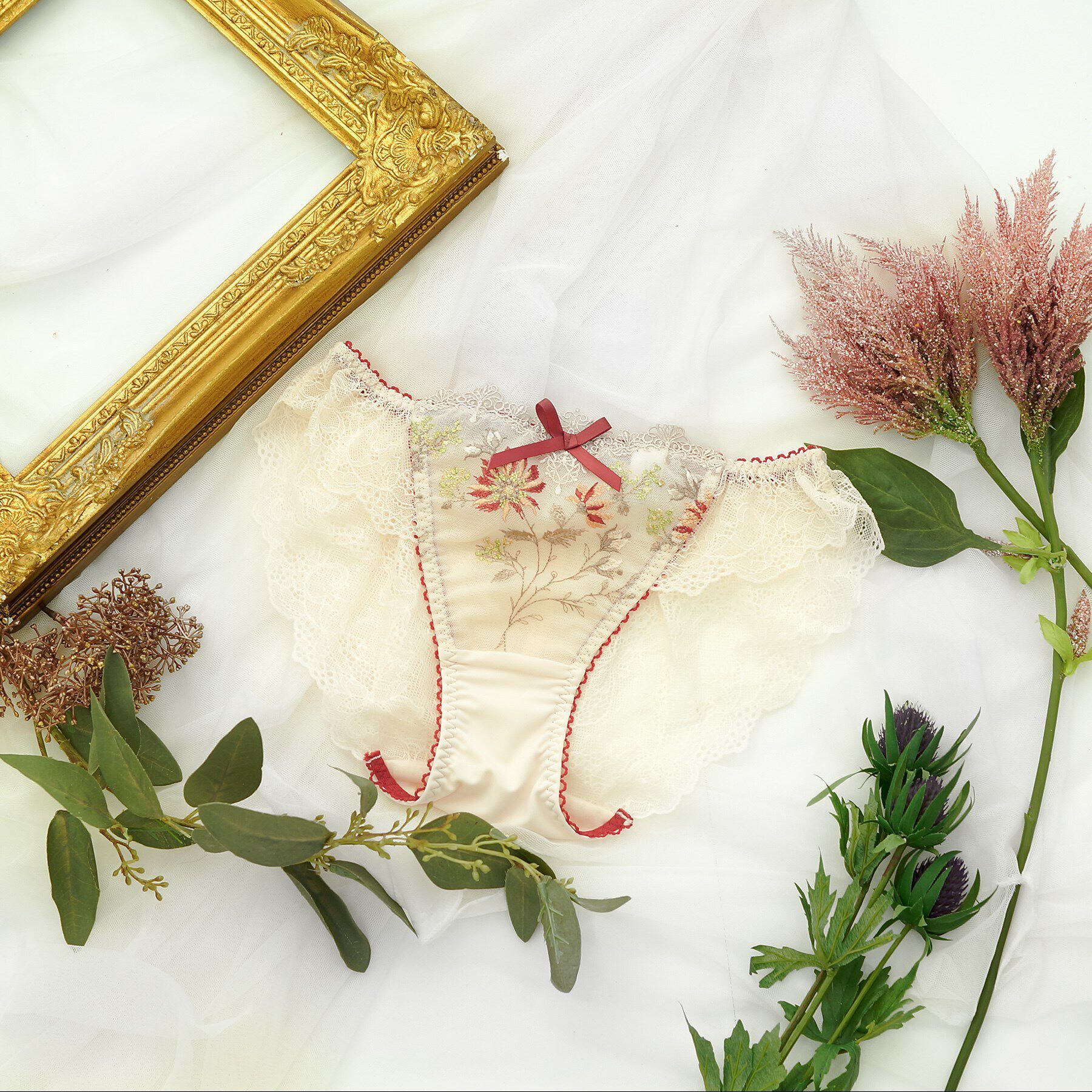 Risa Magli「フレデリカ レースショーツ」|インナー|ベージュ(052)