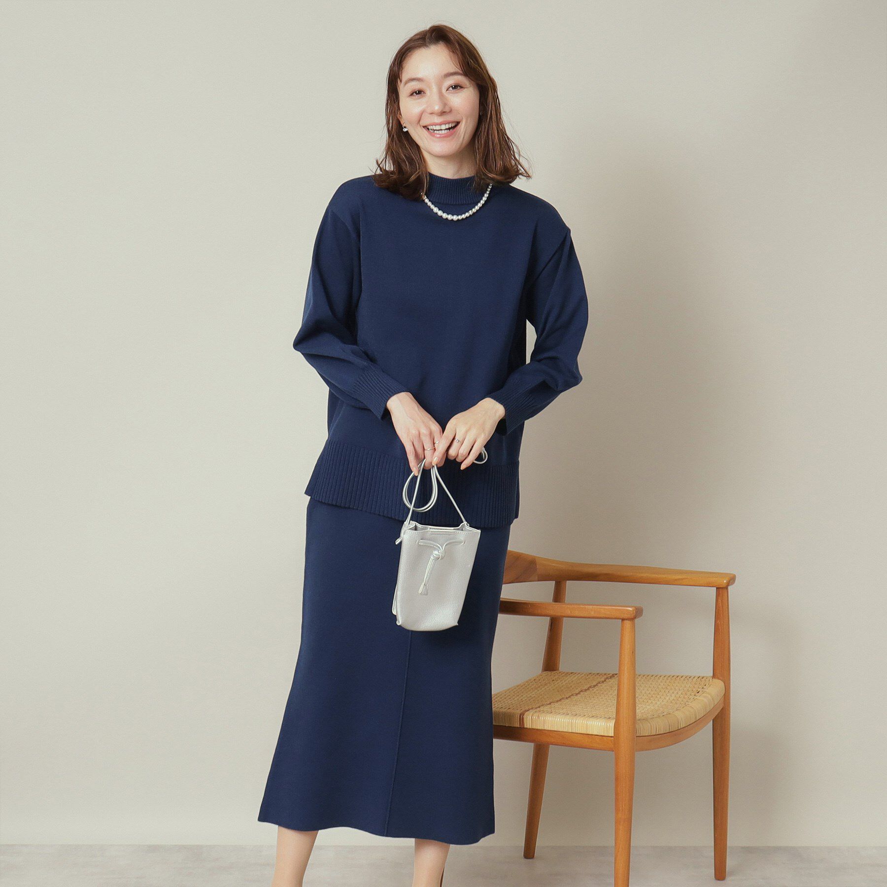 ITS&rsquo;DEMO「【通勤／手洗い可】ボトルネック&times;タイトスカートセットアップ」|スーツ|