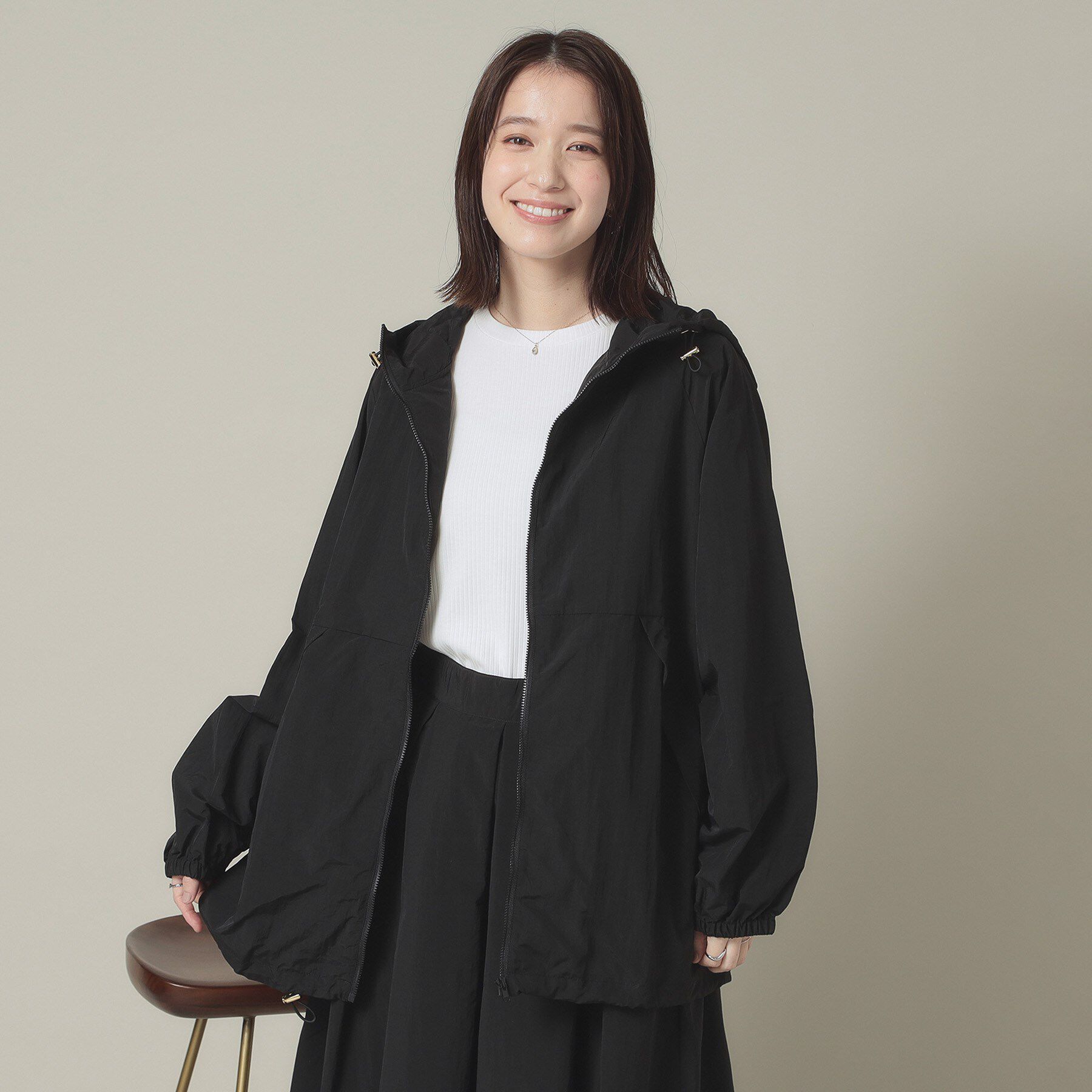 ITS&rsquo;DEMO「【撥水／洗濯機OK】ポケッタブルパーカ＜旅服シリーズ＞」|ブルゾン・スタジャン|ブラック(019)