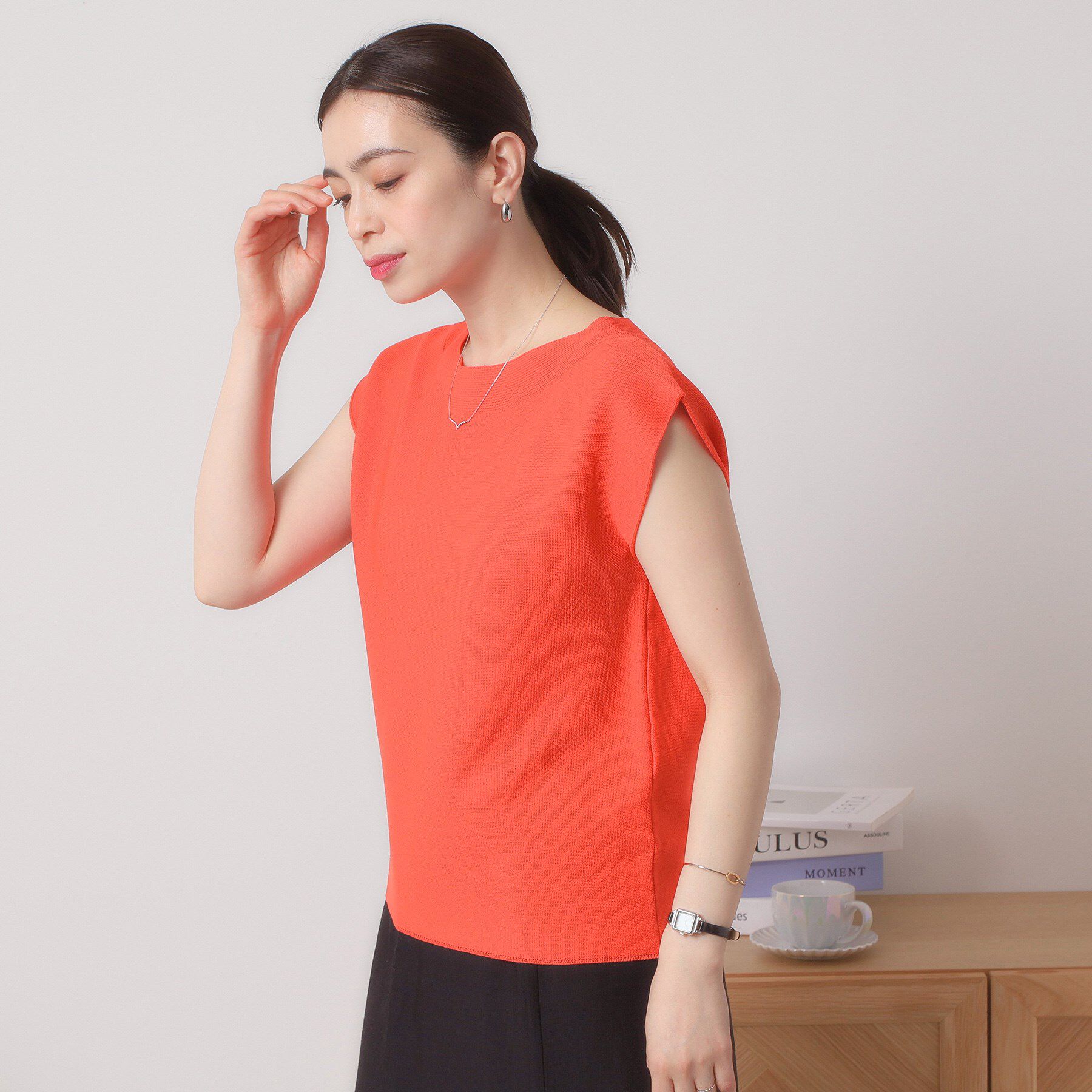 ITS&rsquo;DEMO「【清涼感／洗濯機OK】フレンチスリーブニット」|ニット・セーター|