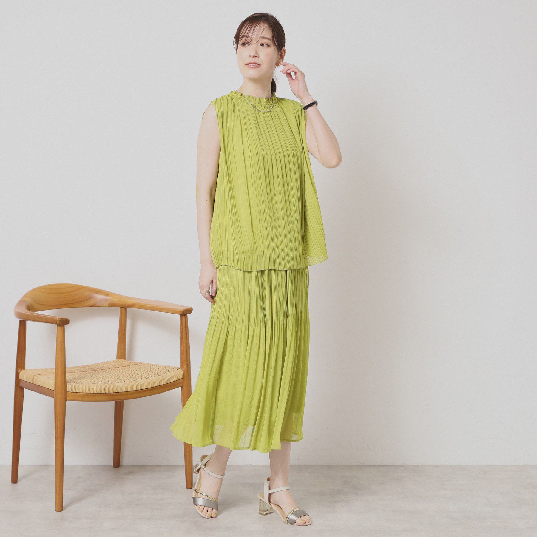 ITS&rsquo;DEMO「【手洗い可】楊柳プリーツブラウス」|シャツ・ブラウス|