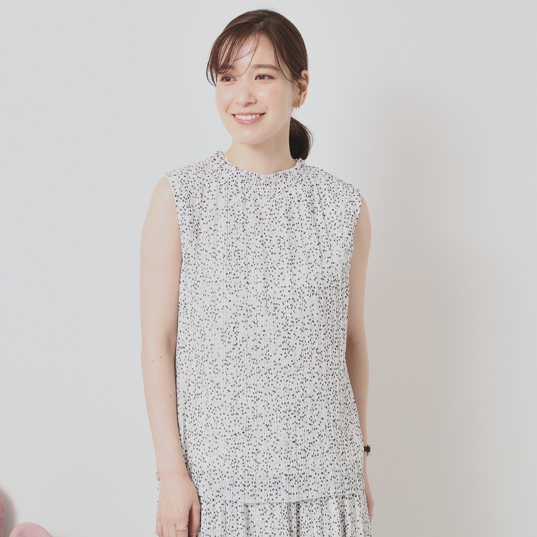 ITS&rsquo;DEMO「【手洗い可】楊柳プリーツブラウス」|シャツ・ブラウス|