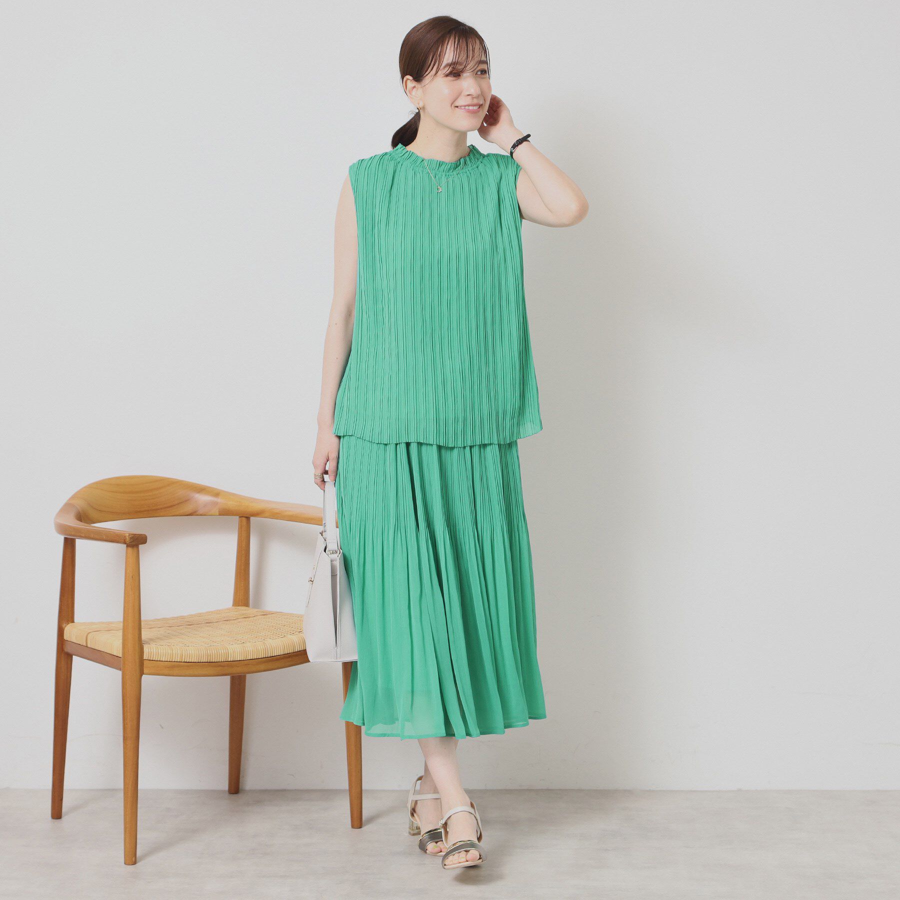 ITS&rsquo;DEMO「【手洗い可】楊柳プリーツブラウス」|シャツ・ブラウス|