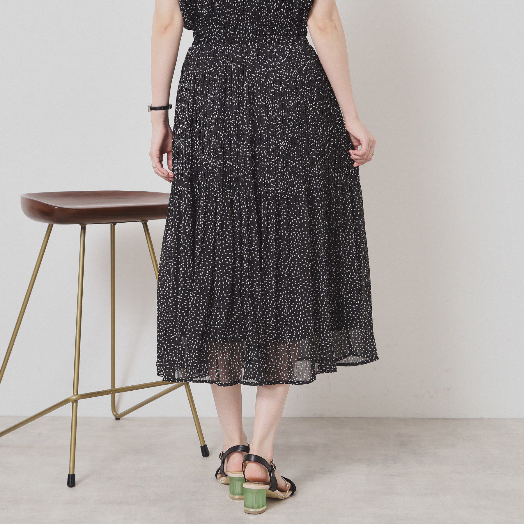 ITS&rsquo;DEMO「【手洗い可／ウエストゴム】楊柳プリーツスカート」|スカート|