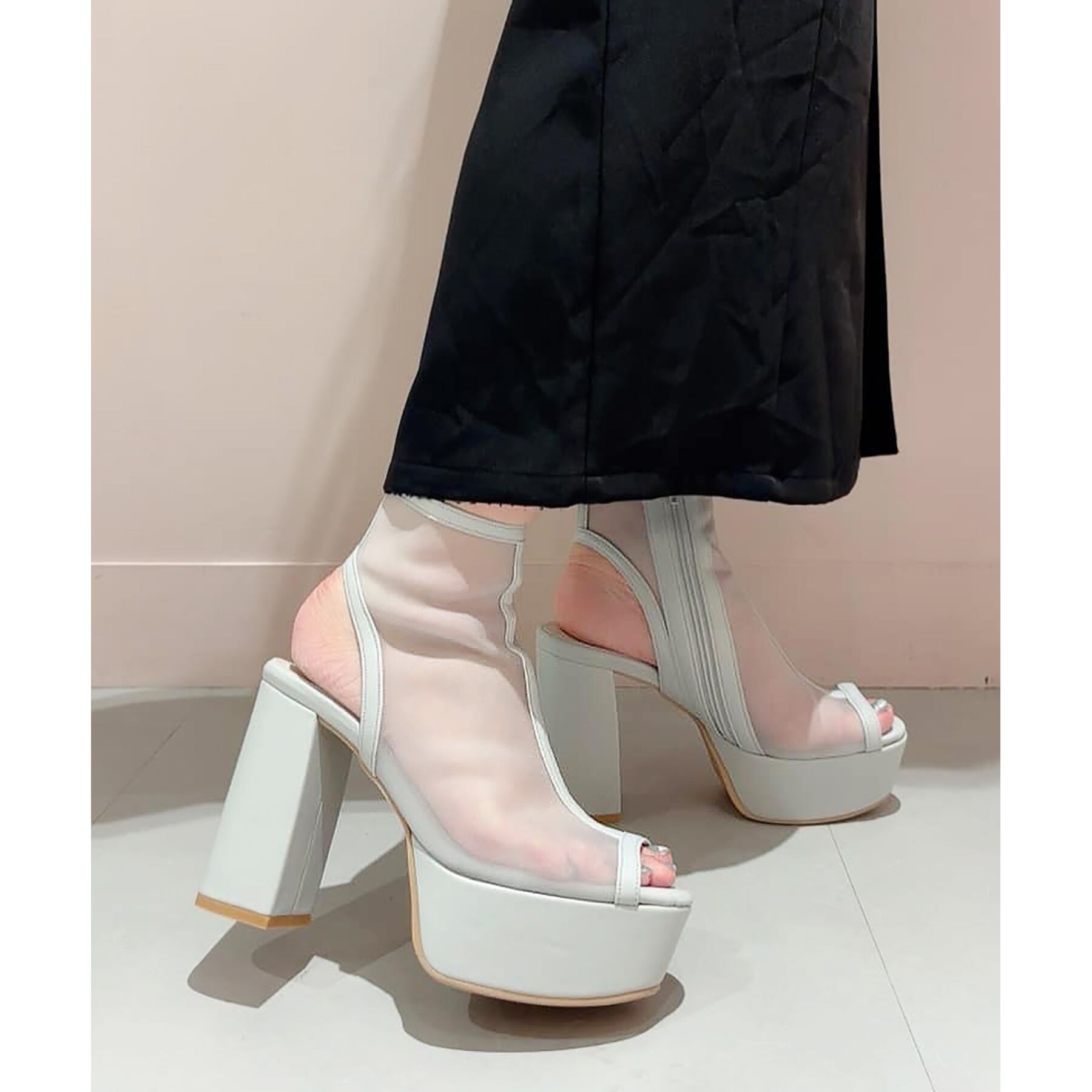 ESPERANZA「厚底ラク盛りブーツヒールサンダル」|ショートブーツ|