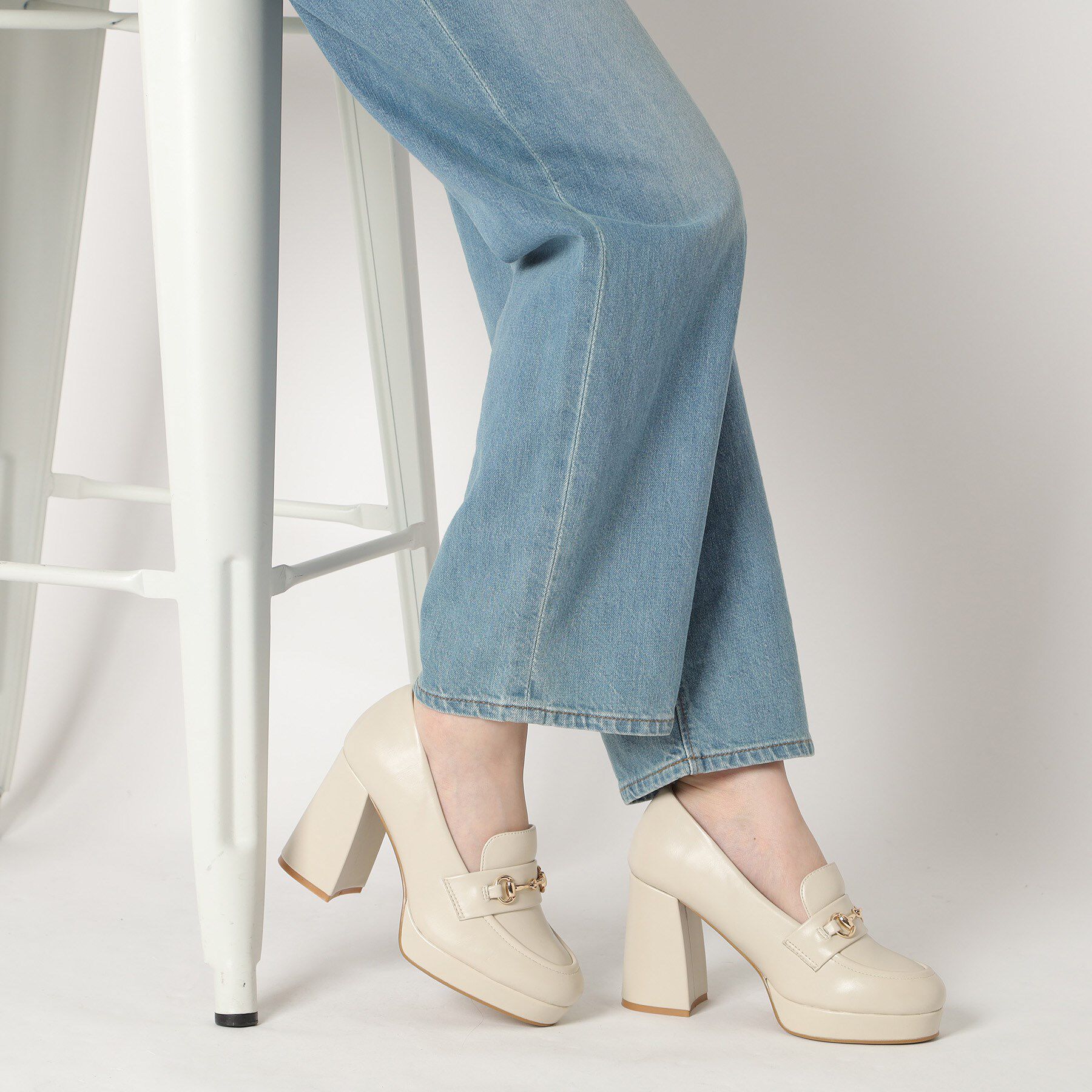 ESPERANZA「厚底ヒールアップローファー 24SS」|パンプス|