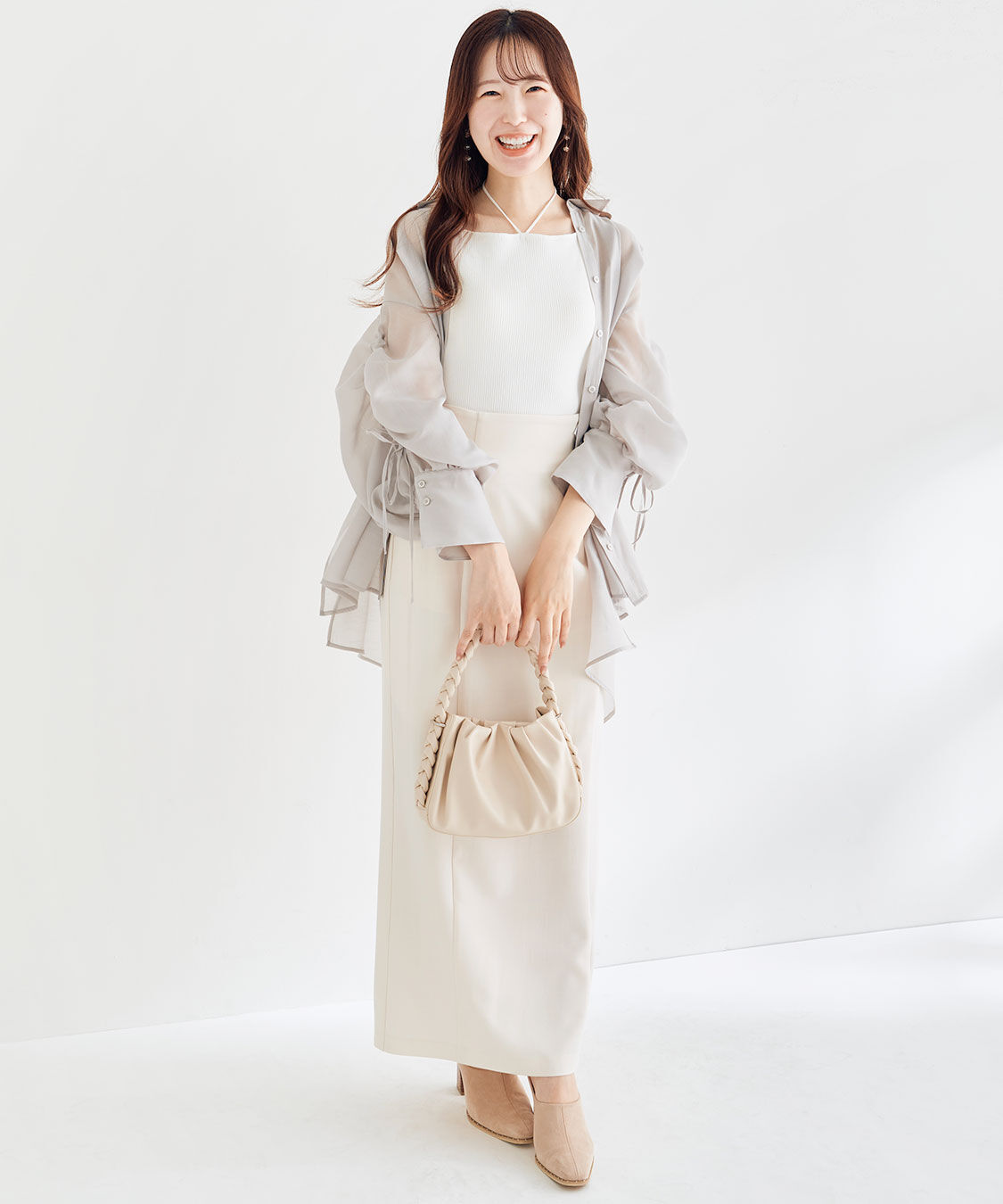 COCO DEAL「ギャザースリーブシアーシャツ」|シャツ・ブラウス|