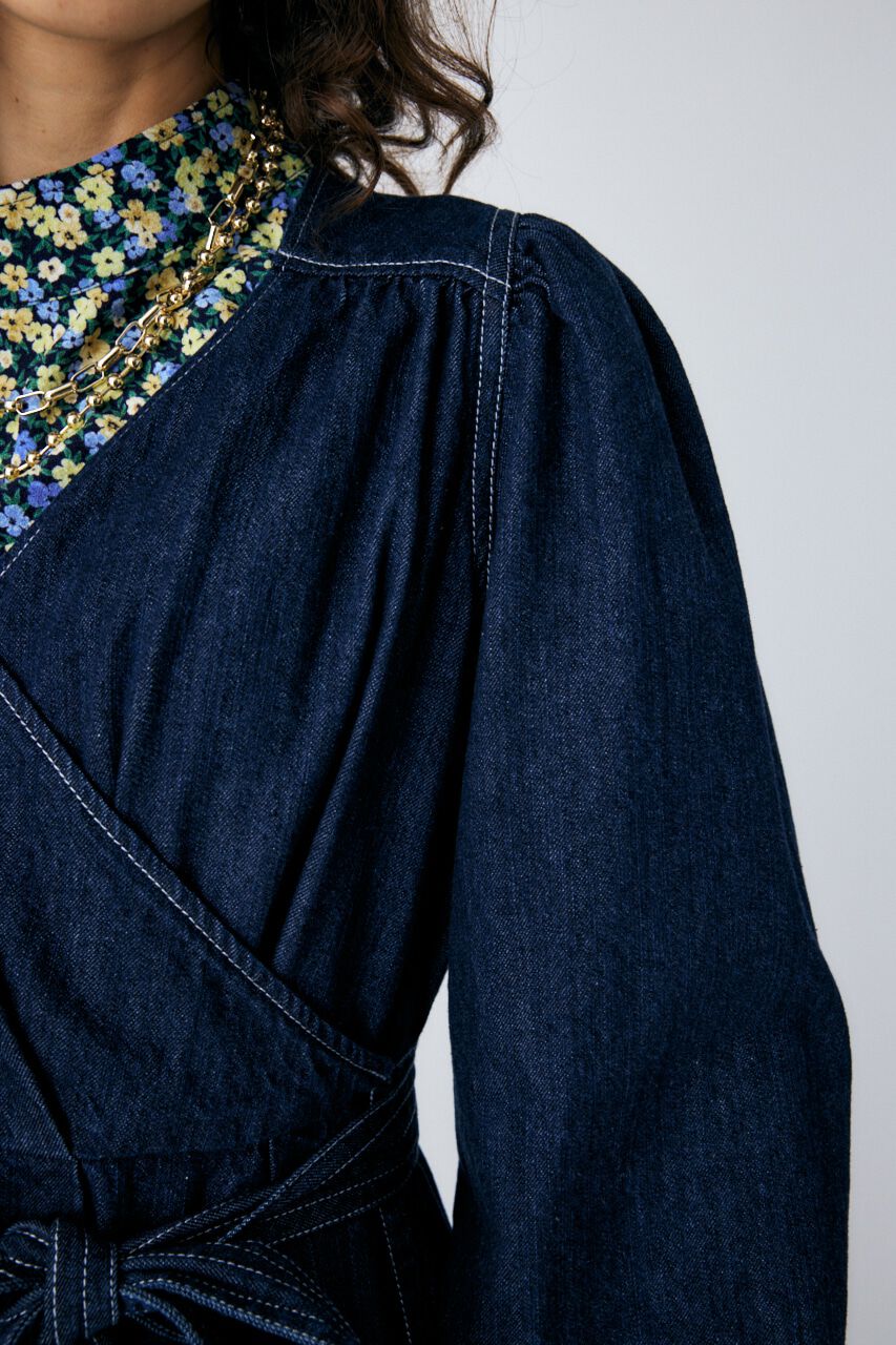 MOUSSY「CACHECOEUR DENIM ドレス」|ワンピース|