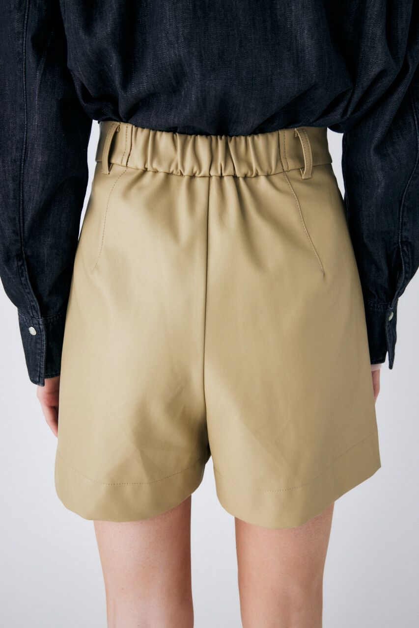 MOUSSY「F/LEATHER HW HALF パンツ」|その他|