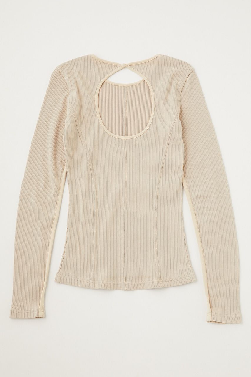 MOUSSY「BACK OPEN LS トップス」|Tシャツ・カットソー|