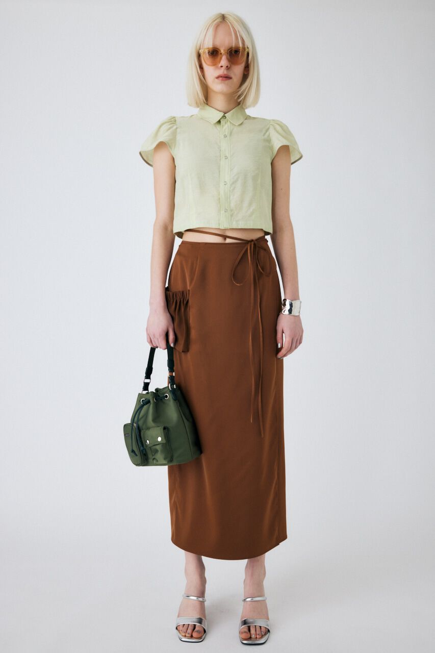 MOUSSY「WAIST TIE SATIN スカート」|スカート|