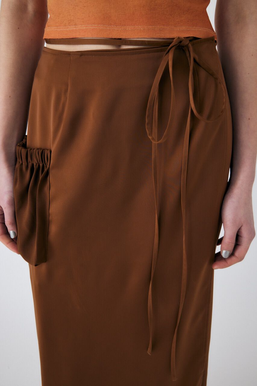 MOUSSY「WAIST TIE SATIN スカート」|スカート|